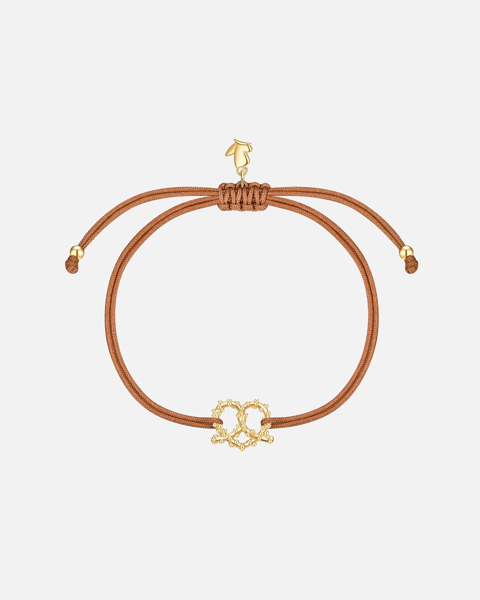 Armband für Weiblich Glanzstücke München Oktoberfest Armband Herz-Breze aus Edelstahl in Gelbgold 15,0 - 22,0 cm, flexibel einstellbar