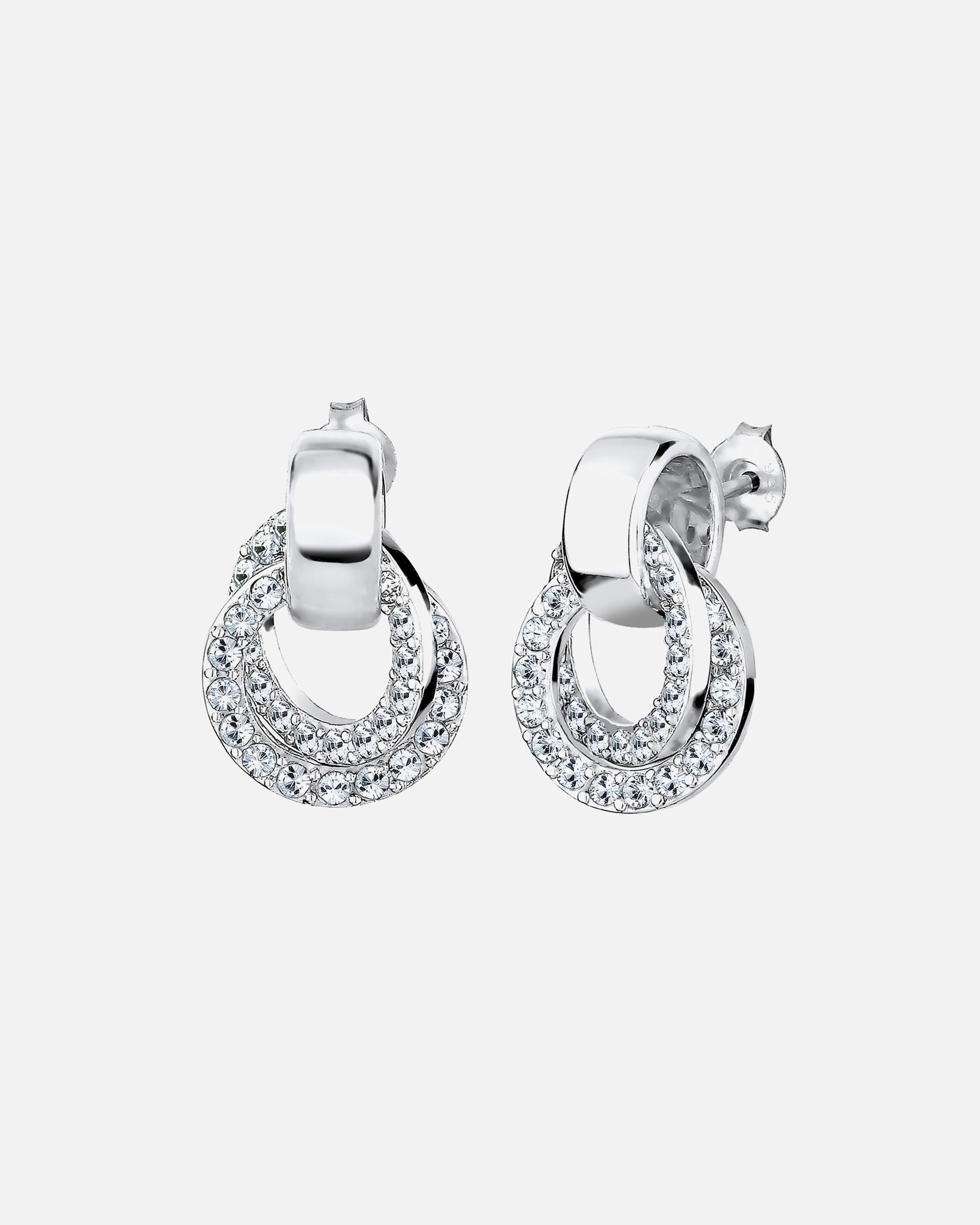 Ohrringe für Weiblich Elli Kreis Rund Glamour 925 Silber, mit Kristallen von Swarovski® 1 Stück