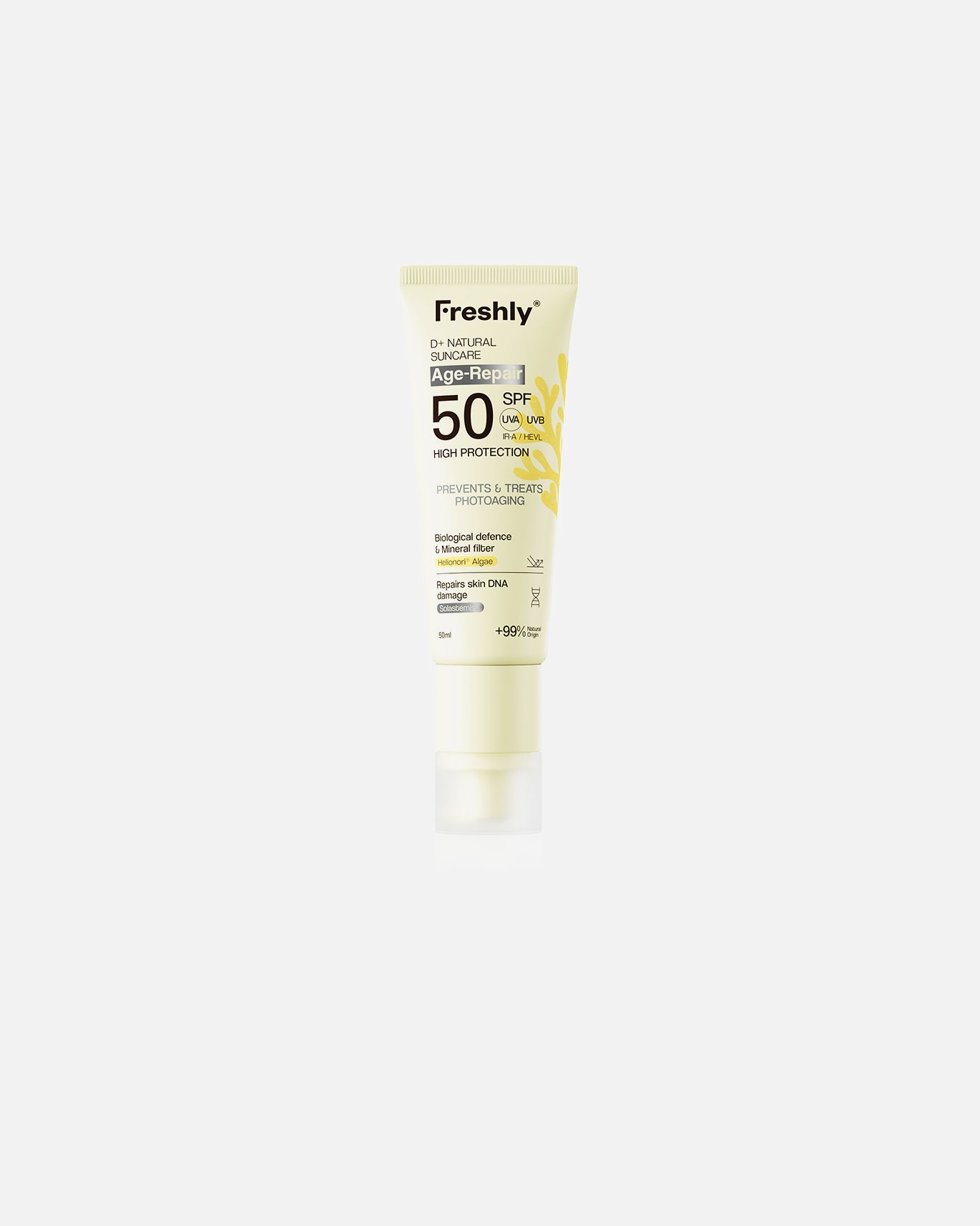 Sonnencreme für Unisex Freshly Cosmetics D+ NATÜRLICHE SONNENPFLEGE Anti-Aging-Pflege LSF 50 50 ml