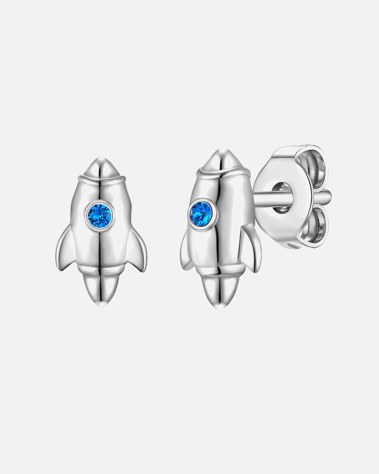 Ohrringe für Weiblich Glanzstücke München Ohrstecker Rakete Sterling Silber Zirkonia in Silber 1 Stück