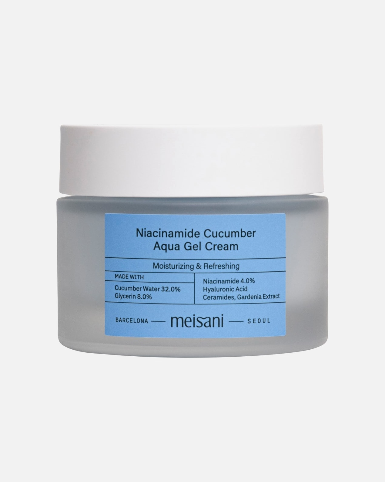 Feuchtigkeitsserum für Weiblich Meisani Niacinamide Cucumber Aqua Gel Cream 50 ml