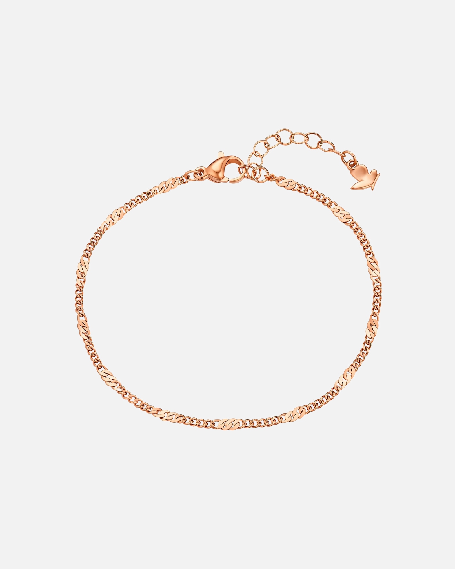 Armband für Weiblich Armband aus Edelstahl in Roségold 17,0 cm Basislänge + 3,0 cm Verlängerung
