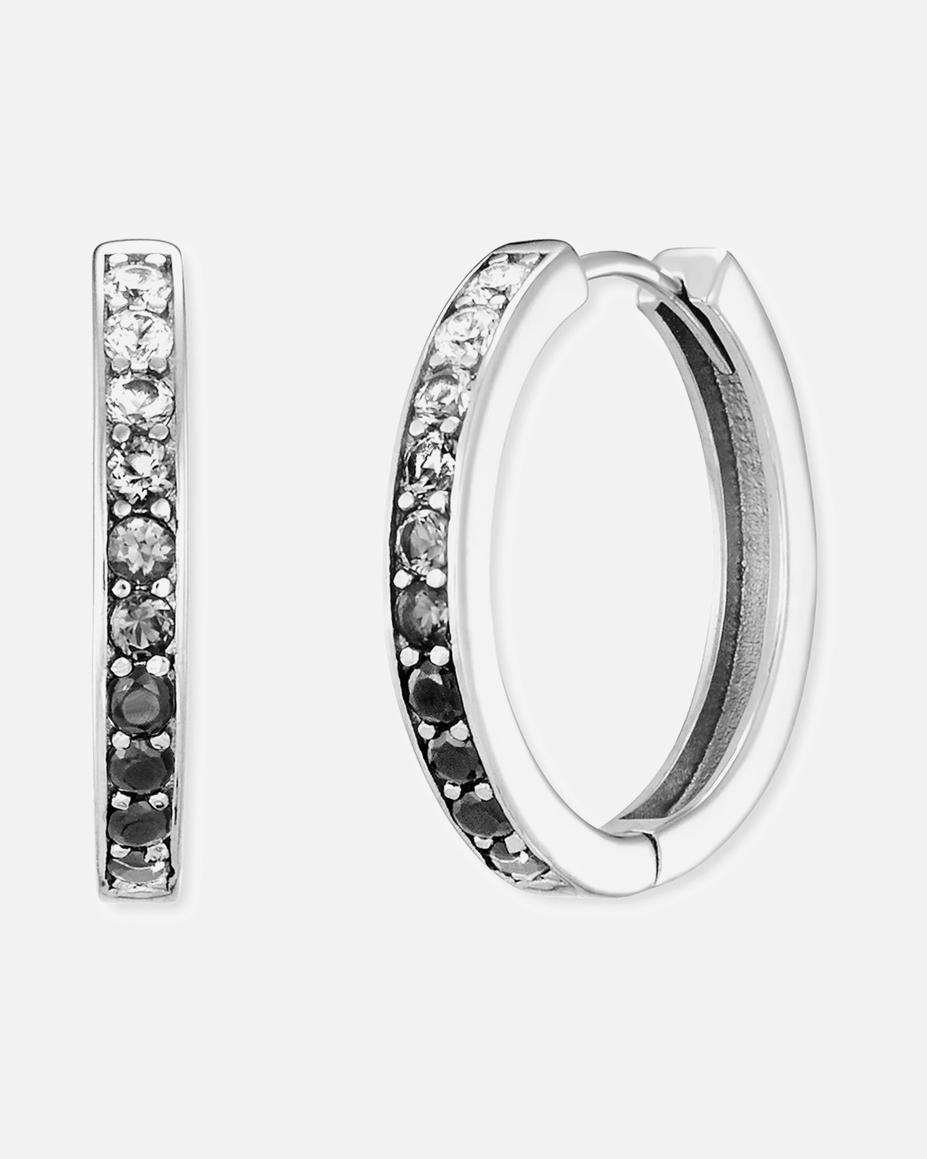 Ohrringe für Weiblich Engelsrufer Creolen 925er Silber schwarz, silber