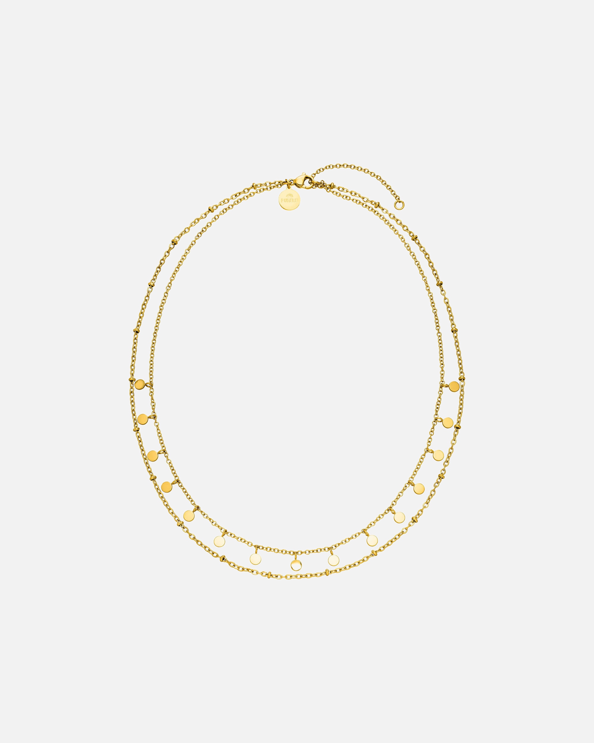 Halskette für Weiblich Purelei Plain Kette 100% Edelstahl Gold