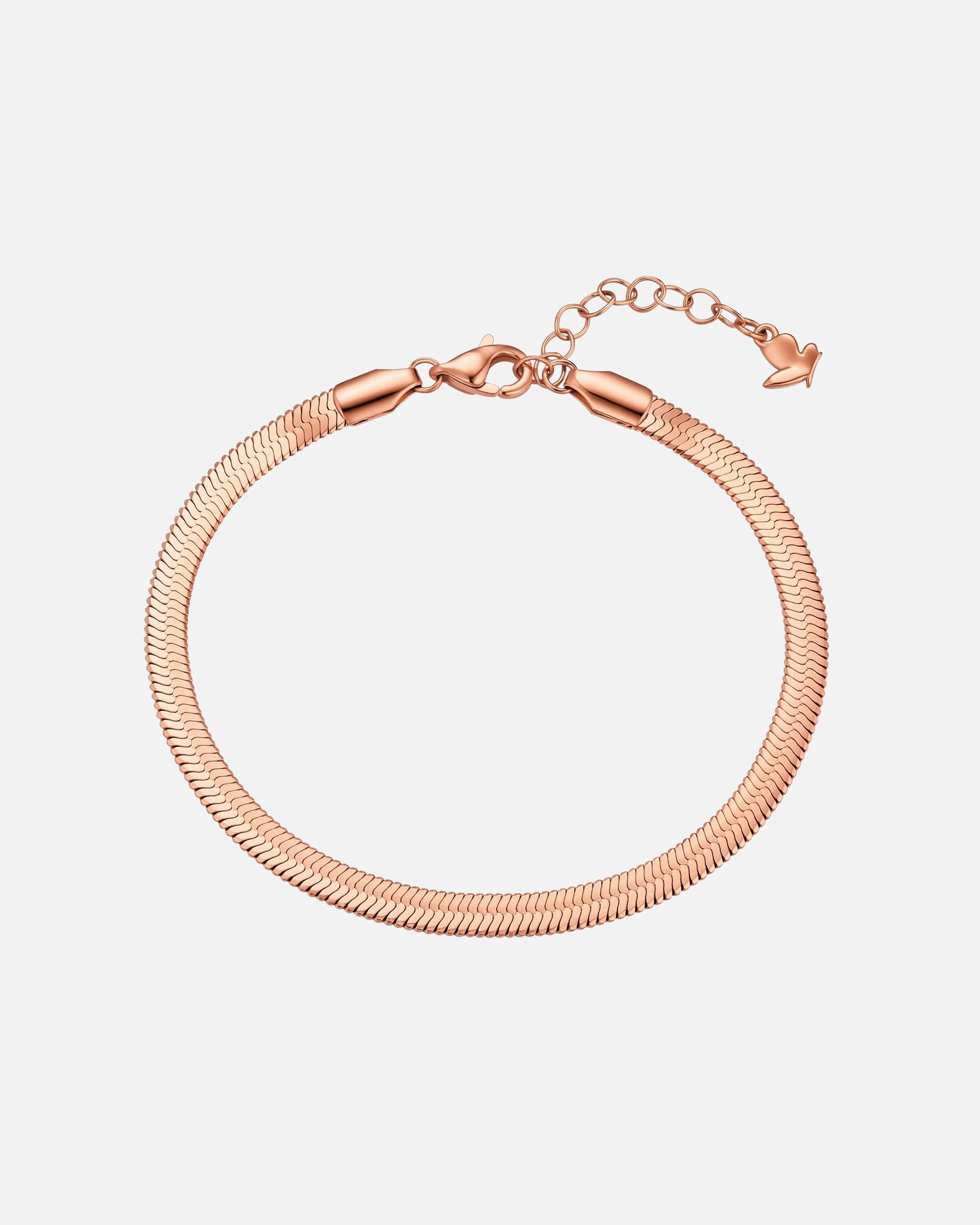 Armband für Weiblich Armband aus Edelstahl in Roségold 17,0 cm Basislänge + 3,0 cm Verlängerung