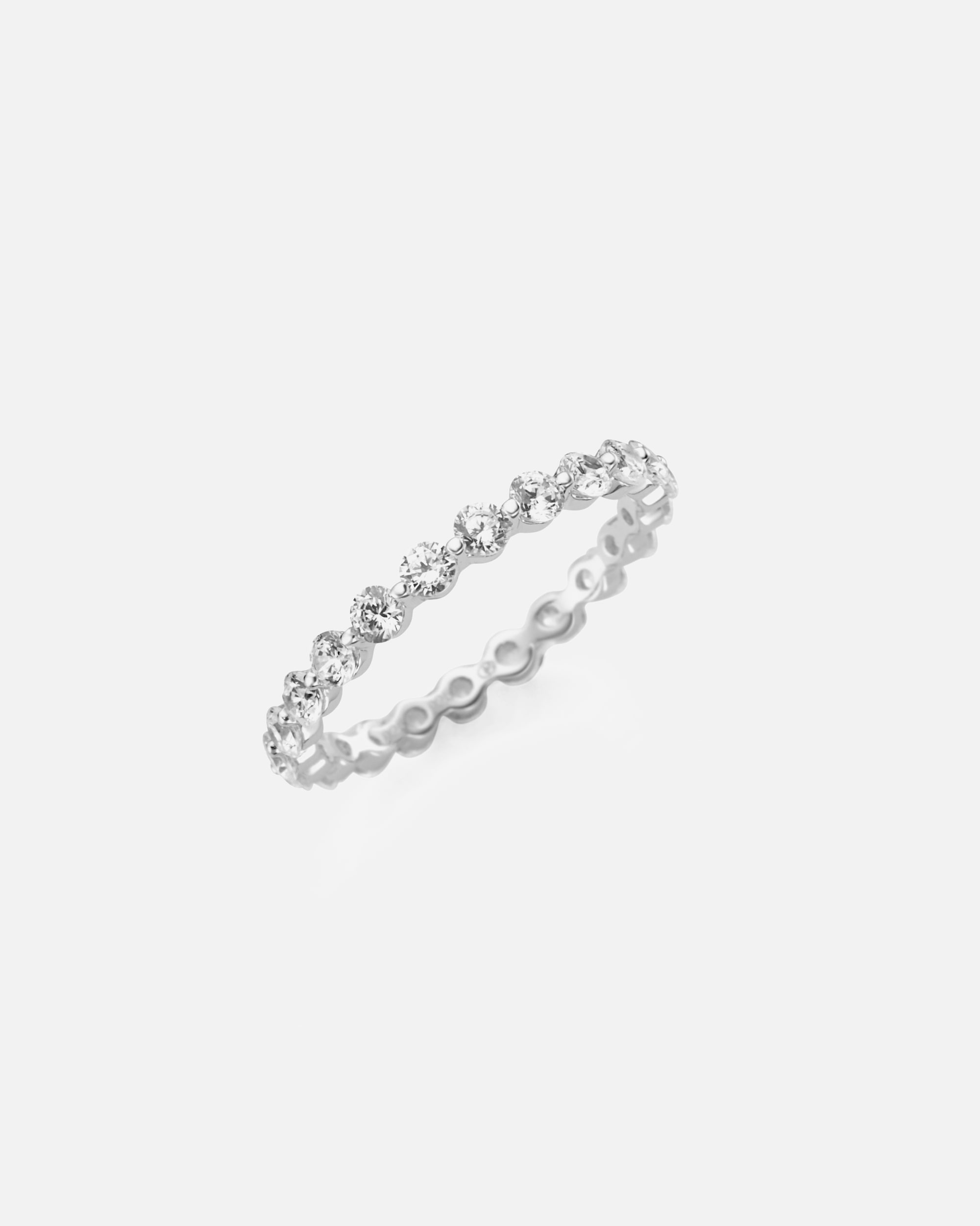 Ring für Weiblich Giorgio Martello Milano Ring runde Zirkonia Steine, Silber 925 52