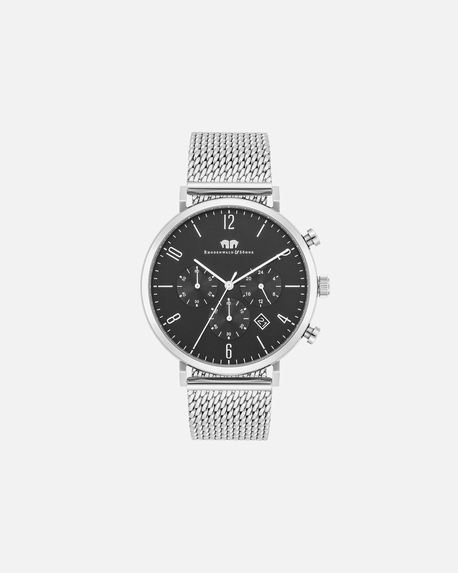 Uhr für Männlich Armband-Uhr Arakon aus Edelstahl in silber 1 Stück