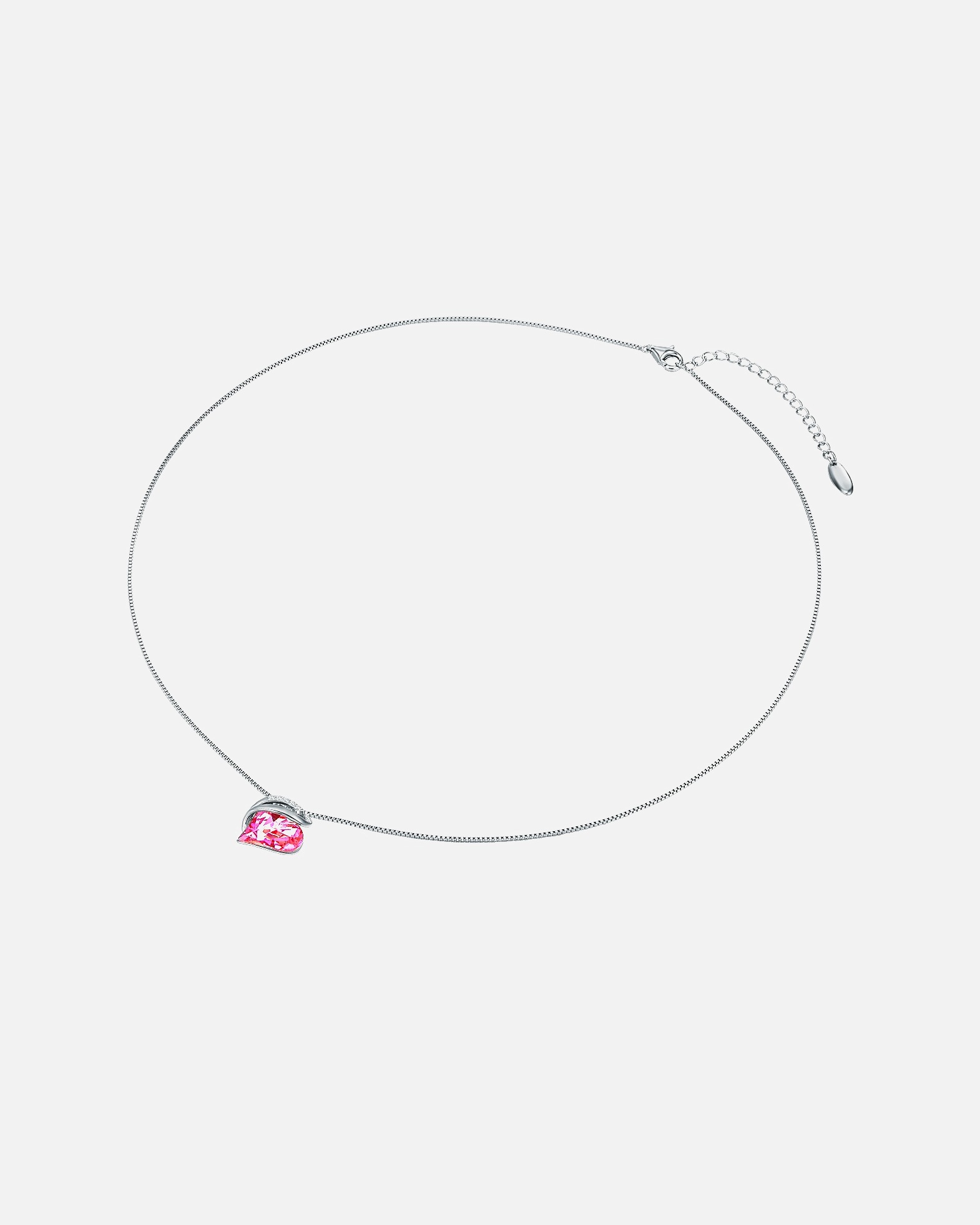 Halskette für Weiblich Rafaela Donata Halskette Herz Sterling Silber verziert mit Kristallen von Swarovski® in Silber 1 Stück