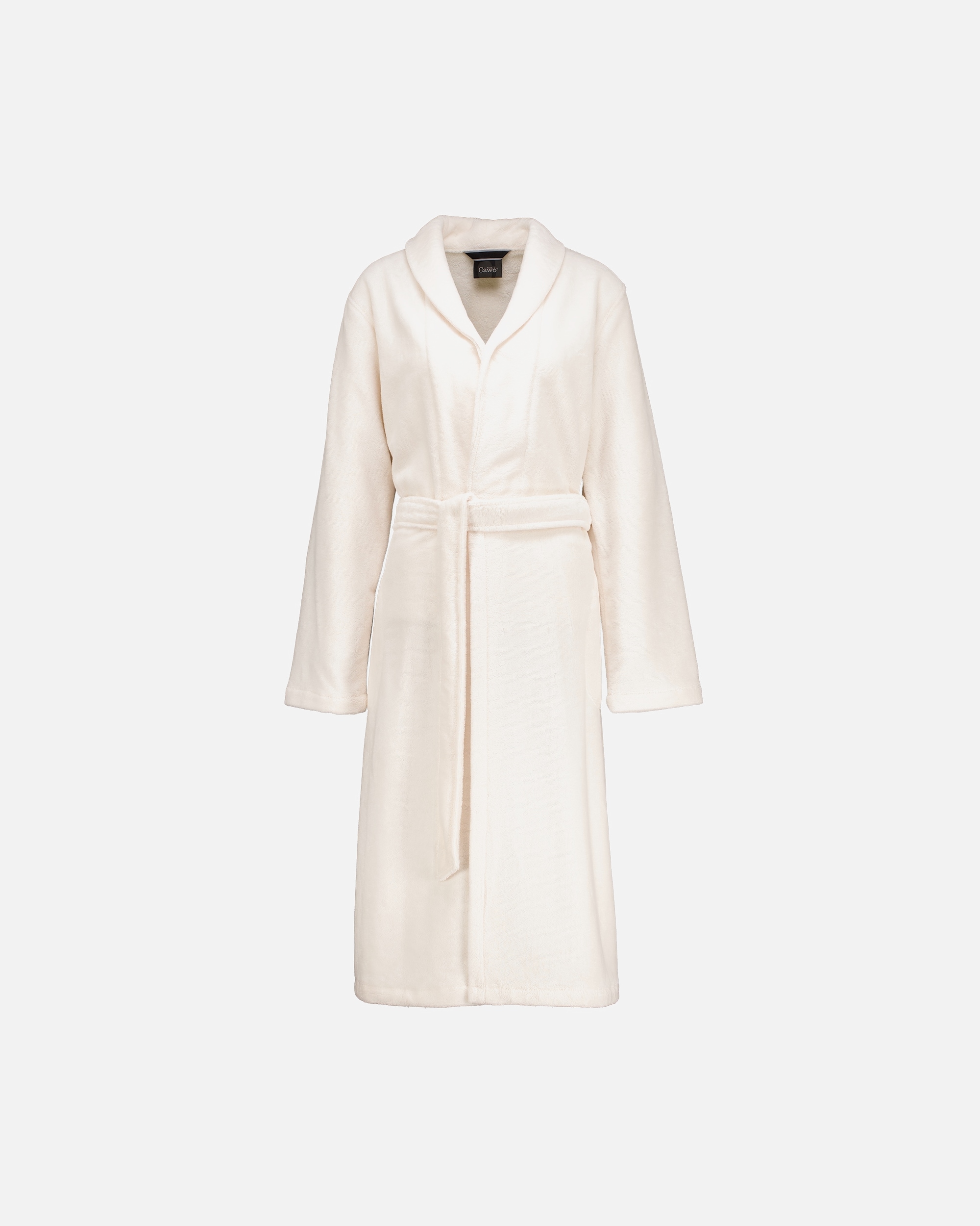 Bademantel für Unisex Cawö Cawö Bademäntel Damen Schalkragen 836 champagner - 33 L