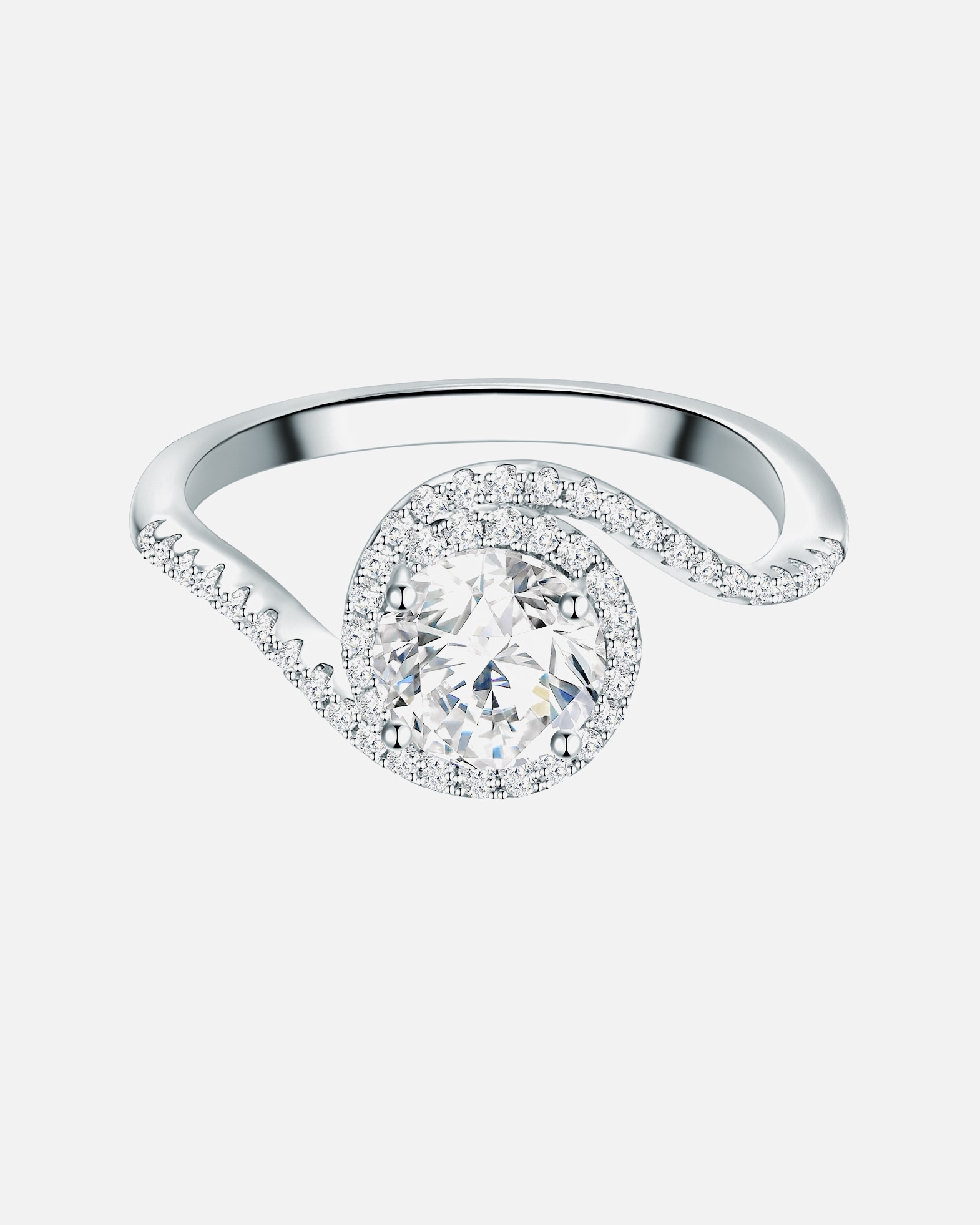 Ring für Weiblich Trilani Ring Sterling Silber Zirkonia in Silber 56