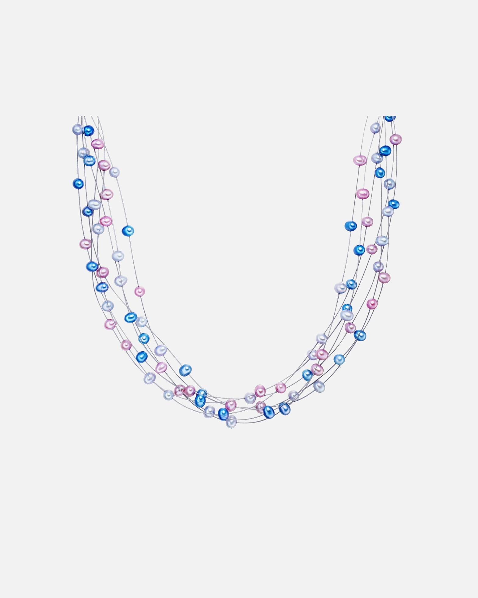 Halskette für Weiblich Valero Pearls Perlen-Kette Sterling Silber Süßwasser-Zuchtperle in Silber 1 Stück