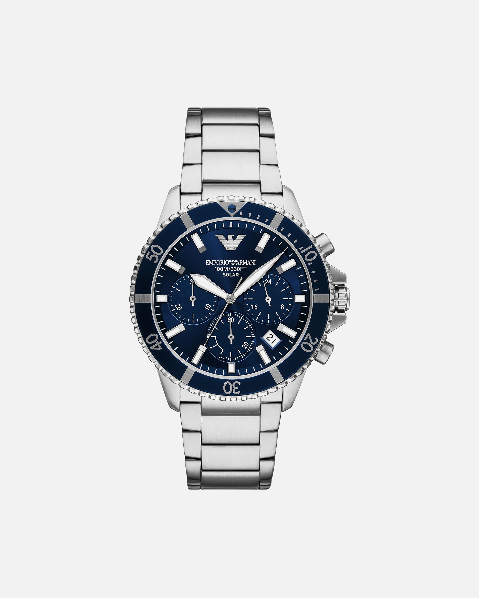 Uhr für Männlich Emporio Armani Chronograph Edelstahl silber