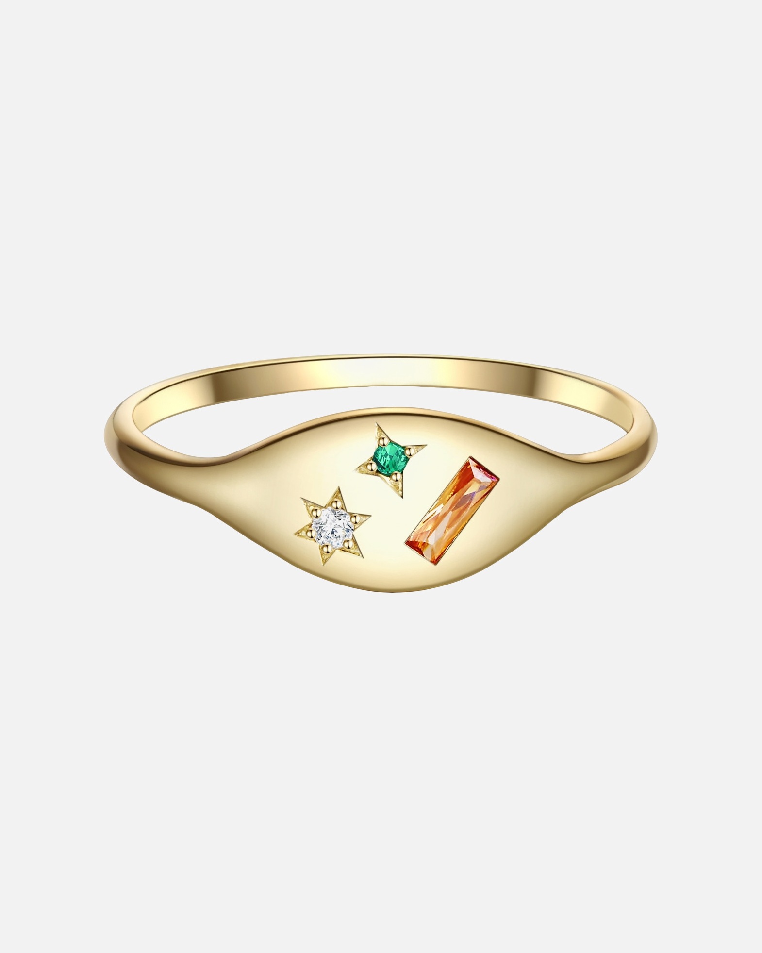 Ring für Weiblich Glanzstücke München Ring Sterling Silber Zirkonia in Gelbgold 50