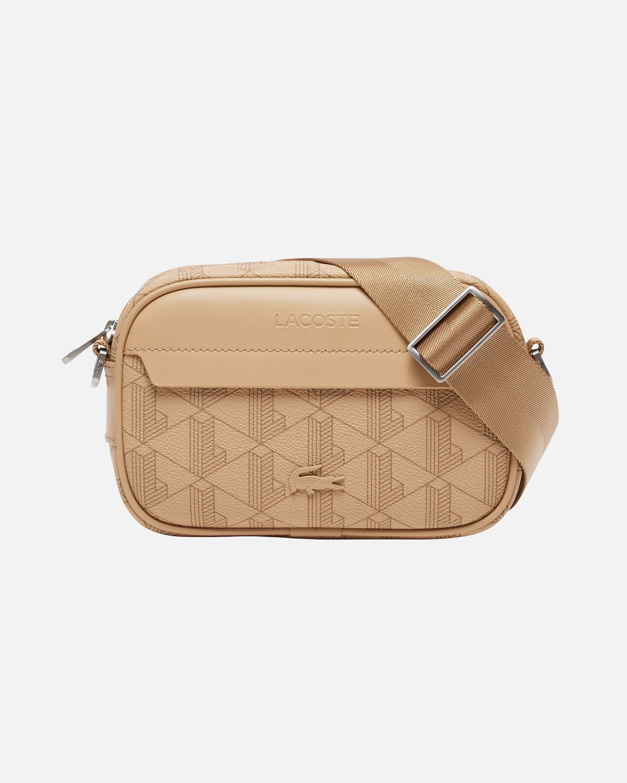 Umhängetasche für Männlich Lacoste Umhängetasche 'The Blend Adjustable Strap Cross Body Bag Small' Beige