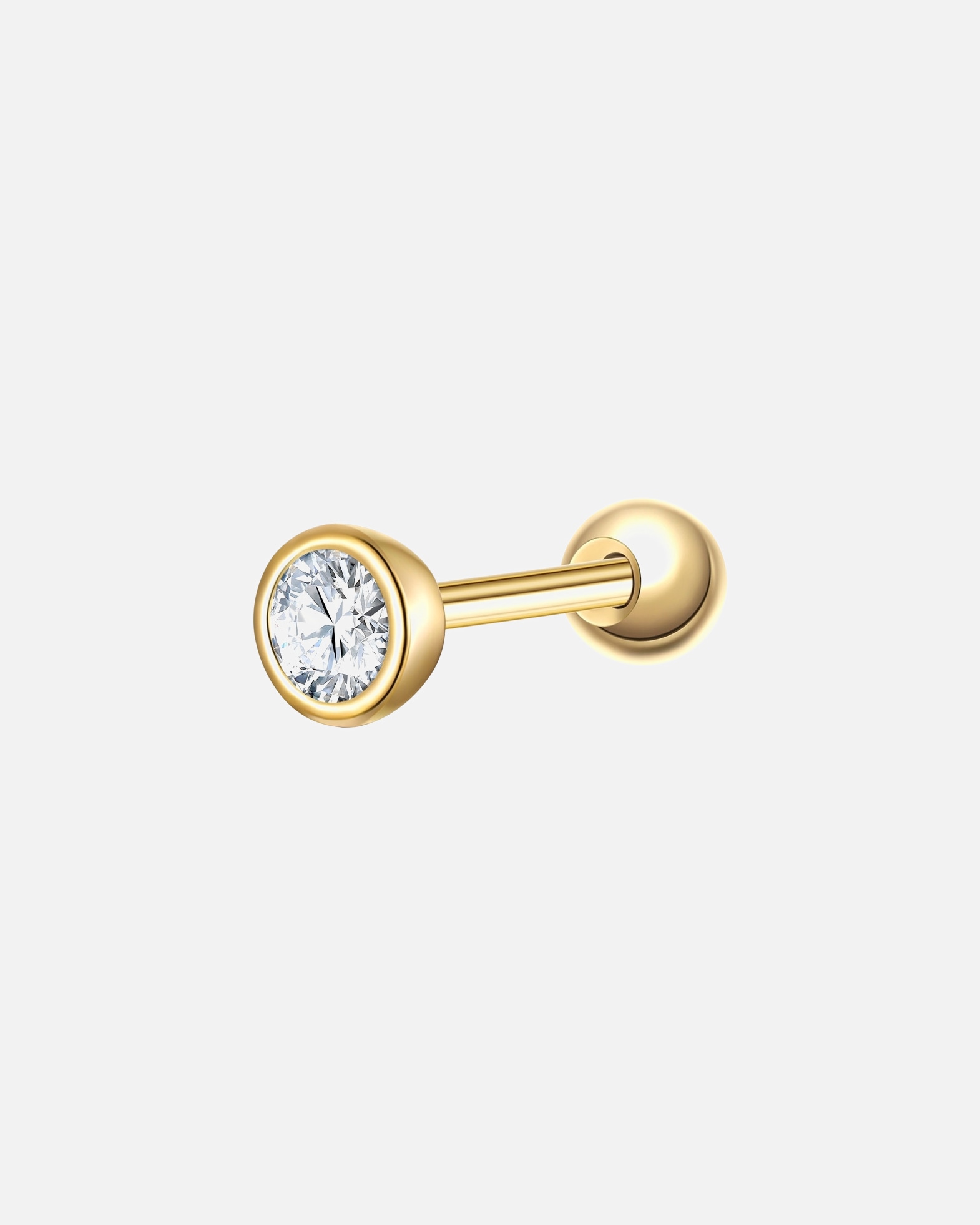 Ohrringe für Weiblich Glanzstücke München Ohrstecker aus Sterling Silber in Gelbgold mit Zirkonia 3,6 mm