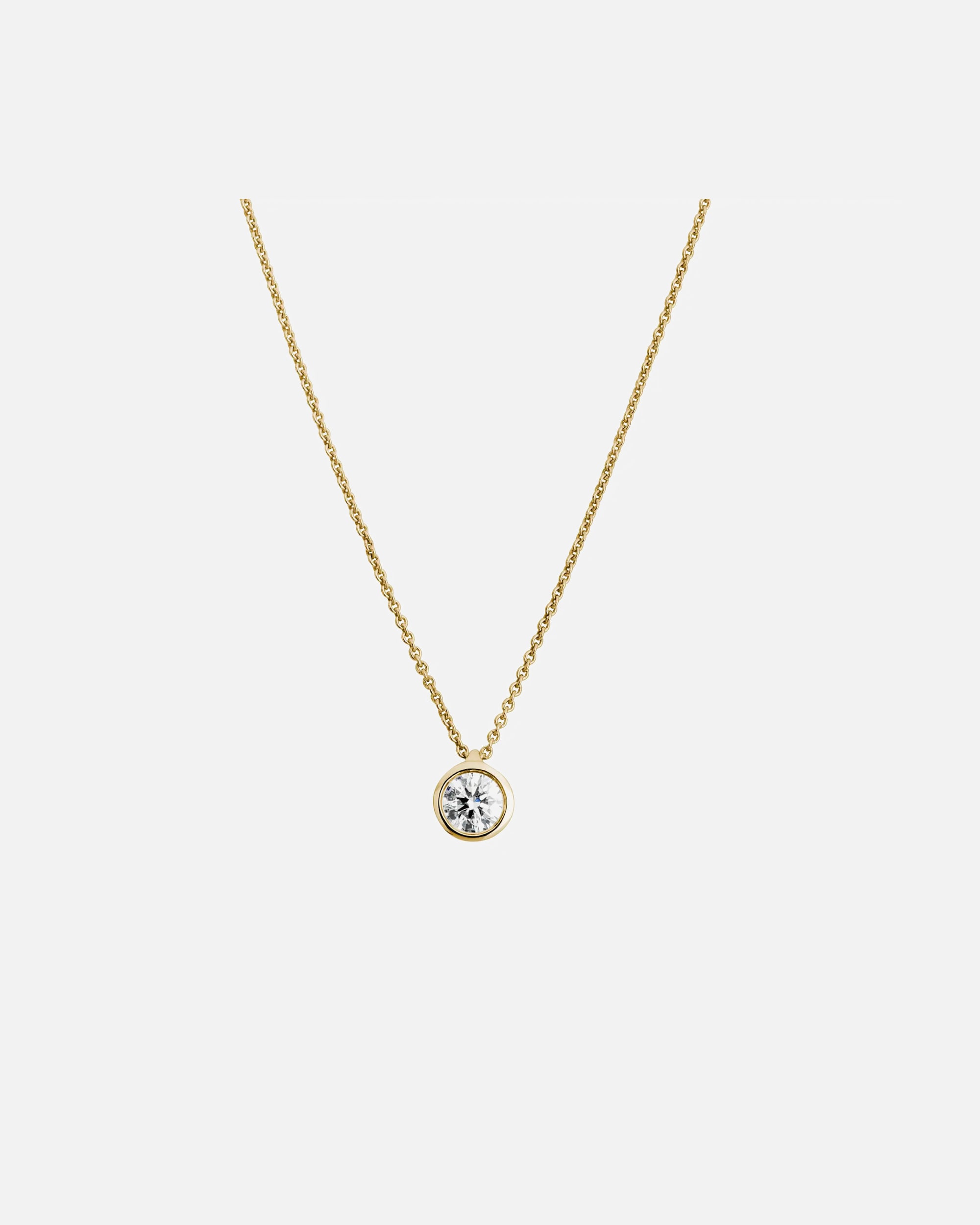 Halskette für Weiblich Lyomi Default Brand Line Collier 585/- Gold Diamant Lab Grown weiß 0,50ct. gelb vergoldet