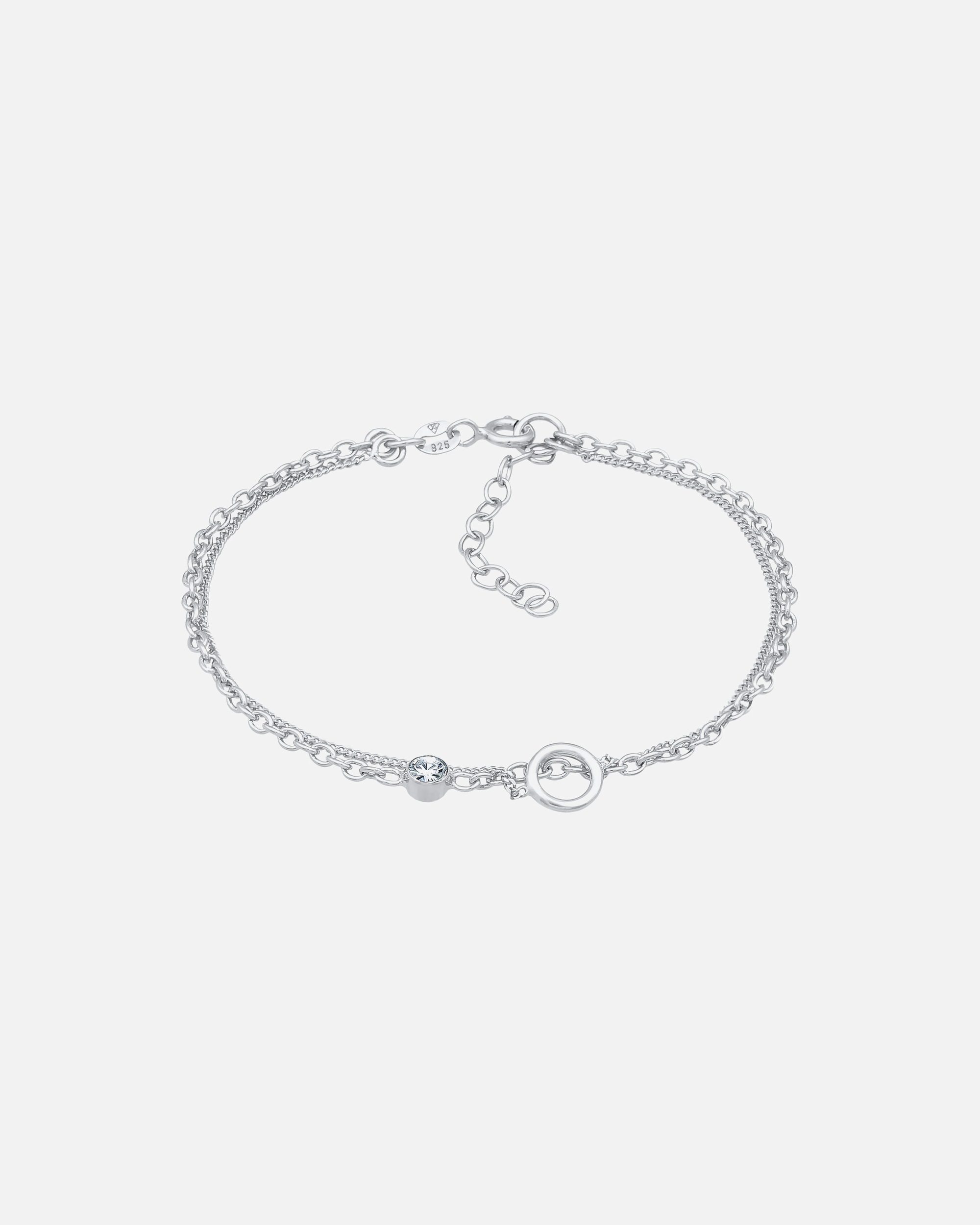 Armband für Weiblich Elli Layer Kreis 925 Silber, mit Kristallen von Swarovski® 1 Stück