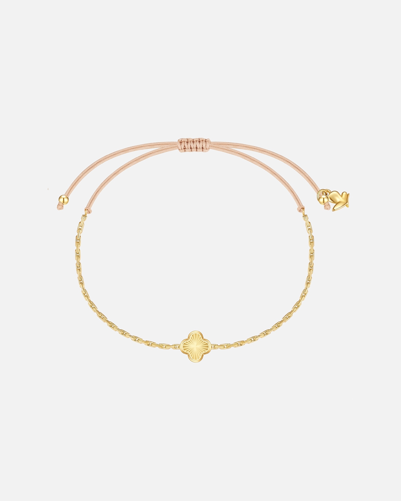 Armband für Weiblich Glanzstücke München Armband Kleeblatt aus Edelstahl in gelbgold 15,0 - 22,0 cm, flexibel einstellbar