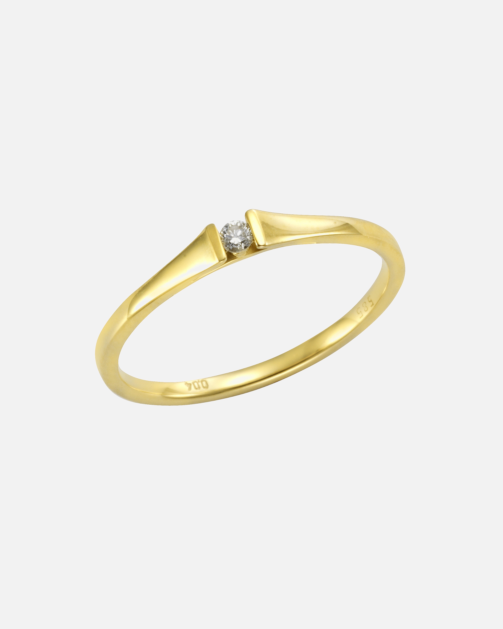 Ring für Weiblich Orolino Ring 585/- Gold Brillant weiß 0,04ct. 052 (16,6)