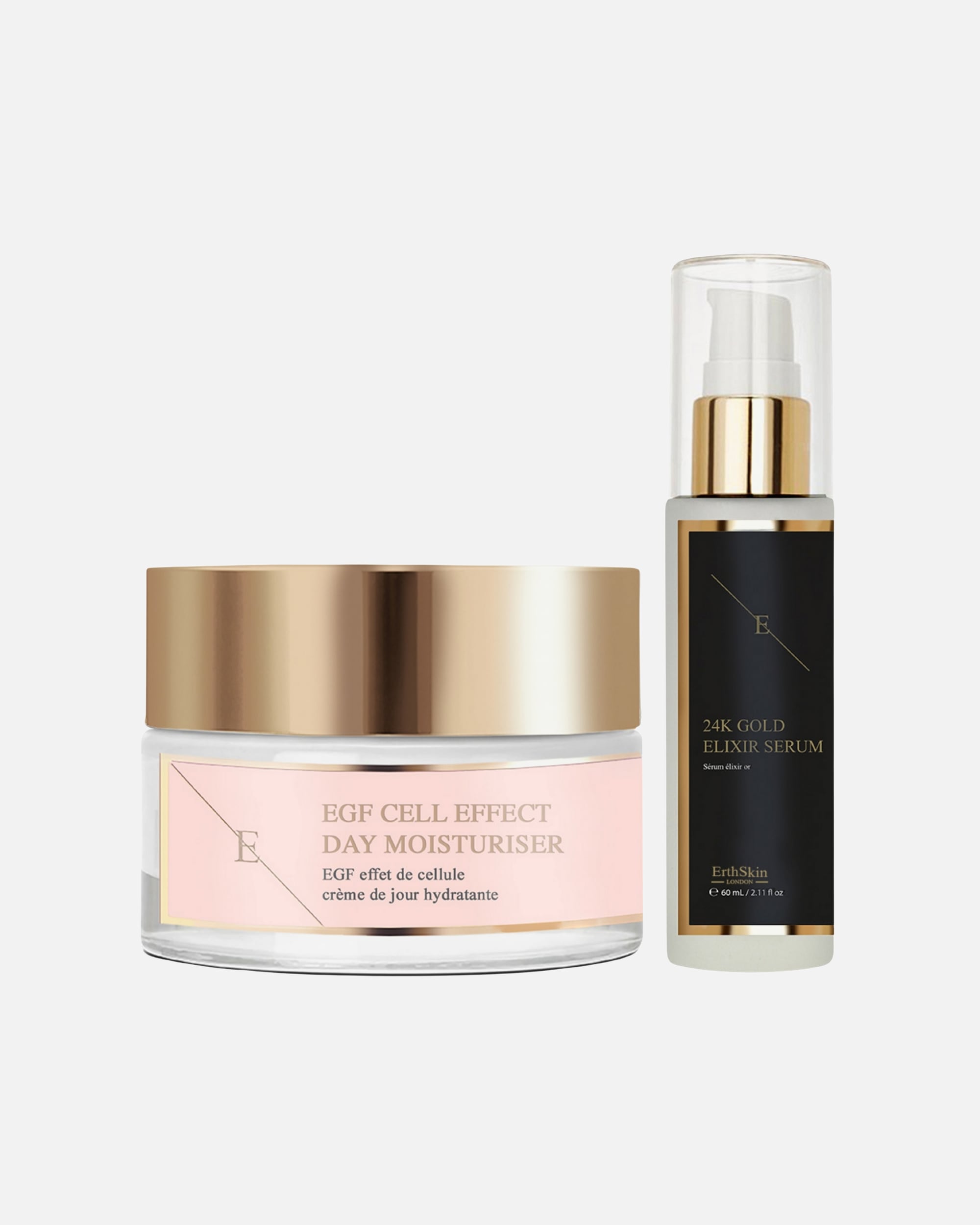Gesichtspflegeset für Weiblich ErthSkin London 24K Gold & EGF Power Duo 1 Stück