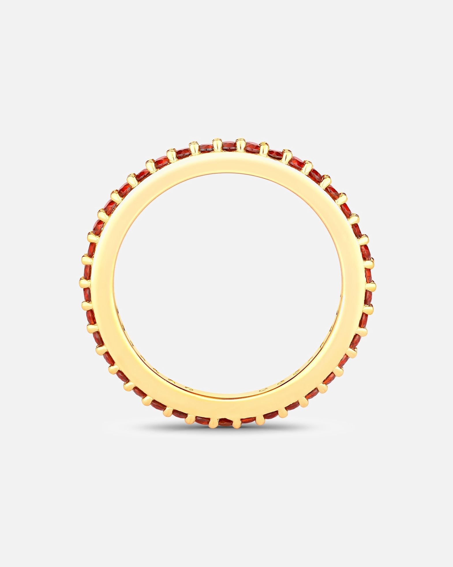 Ring für Weiblich Rafaela Donata Ring aus Sterling Silber in Gelbgold mit Granat 54