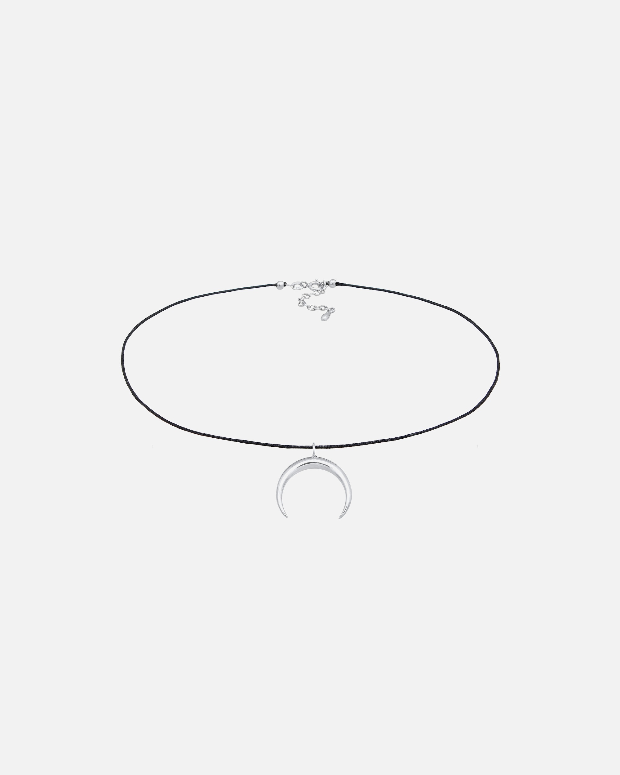 Halskette für Weiblich Elli Choker Nylon Halbmond Sichel 925 Silber 1 Stück