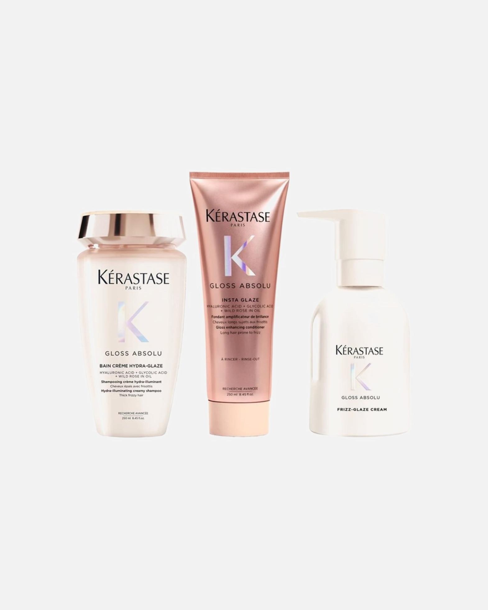 Haarpflegeset für Weiblich Kérastase Gloss Absolu CRÈME 3er Set (Bain / Fondant / Cream) 1 Stück