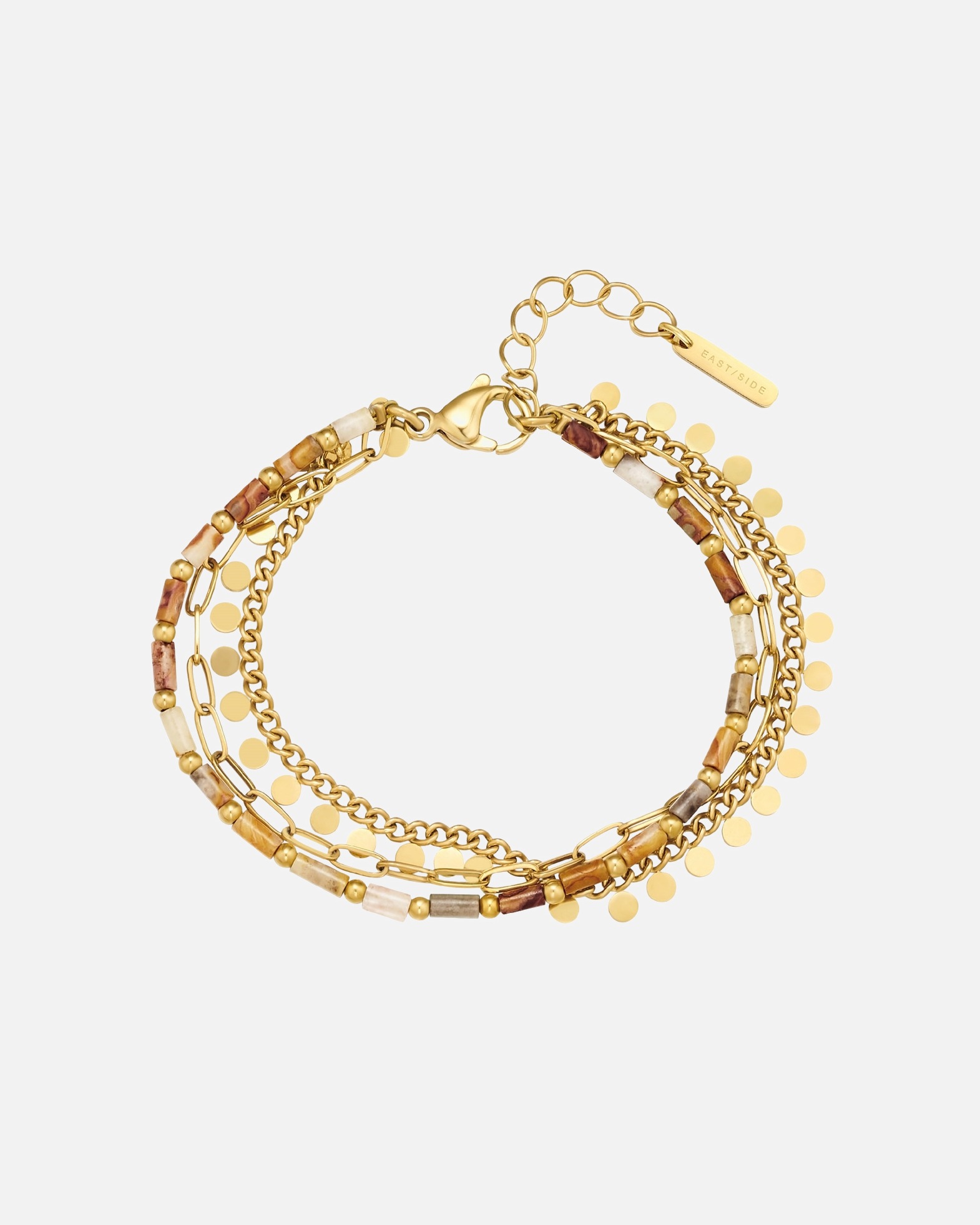 Armband für Weiblich EASTSIDE Armband aus Edelstahl in Gelbgold 17,0 cm Basislänge + 3,0 cm Verlängerung