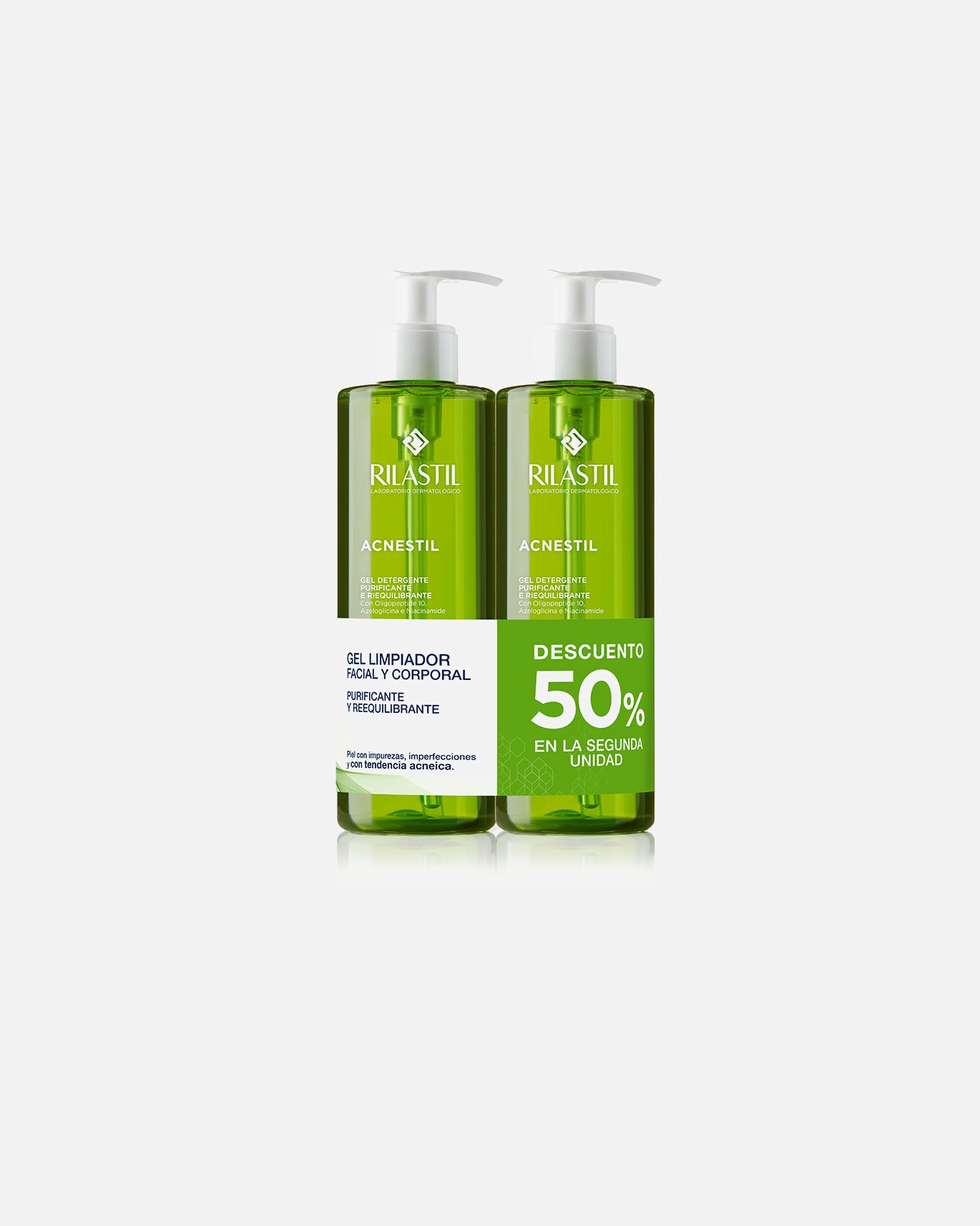 Reinigungsgel für Unisex Rilastil ACNESTIL reinigendes Gel-Pack 400 ml