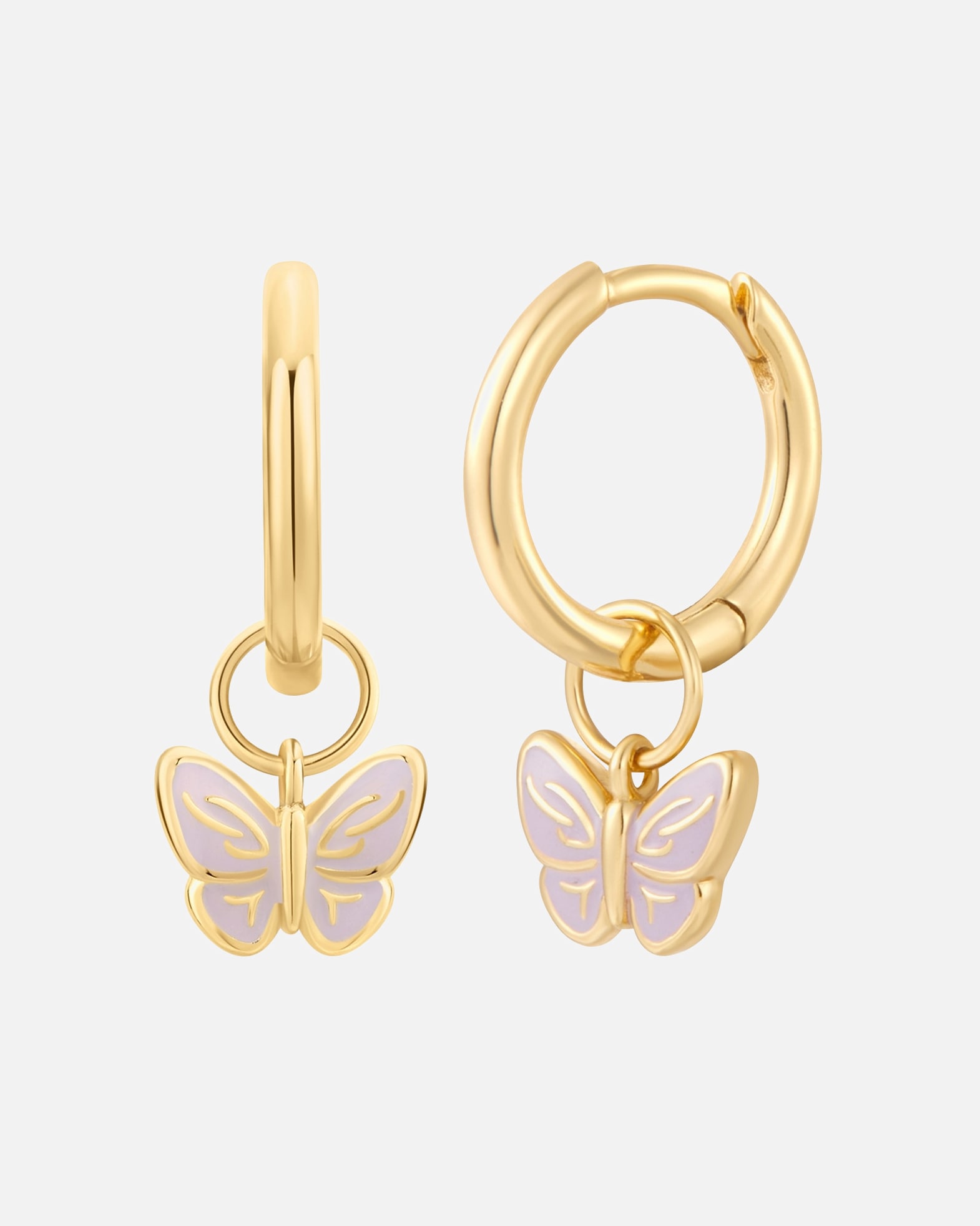 Creolen für Weiblich Glanzstücke München Creolen Schmetterling aus Sterling Silber in gelbgold 1 Stück