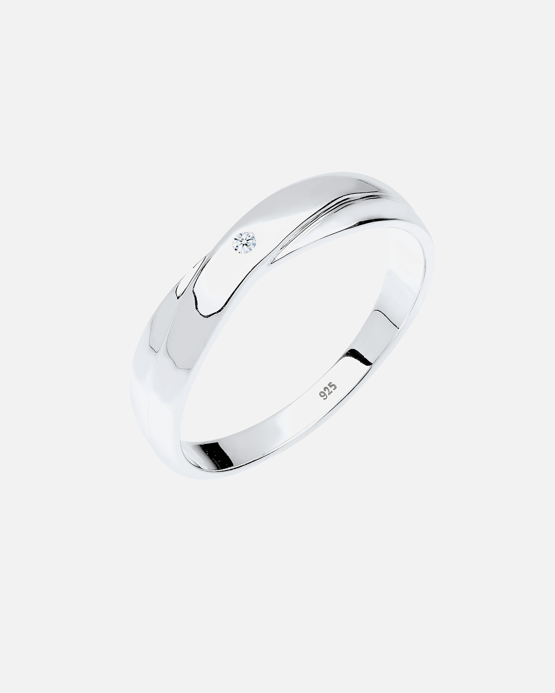 Ring für Weiblich Elli DIAMONDS Geschenkidee Diamant 0.015 ct. 925 Silber 58