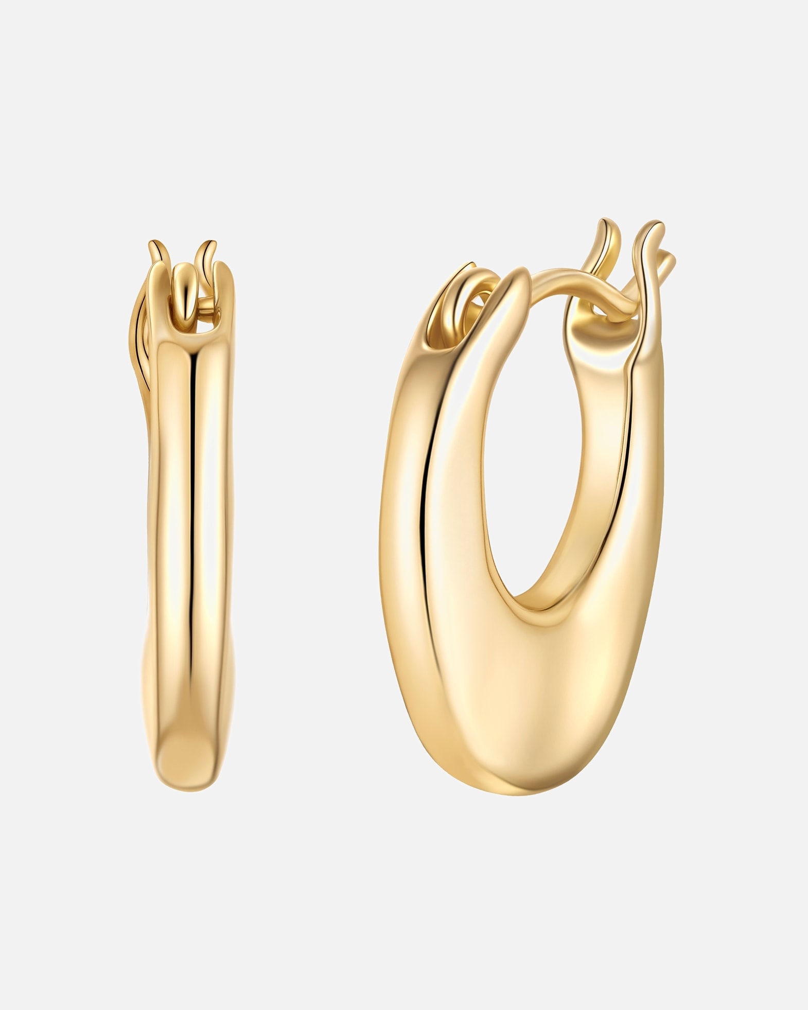 Ohrringe für Weiblich Glanzstücke München Creolen aus Sterling Silber in gelbgold 14,7 mm