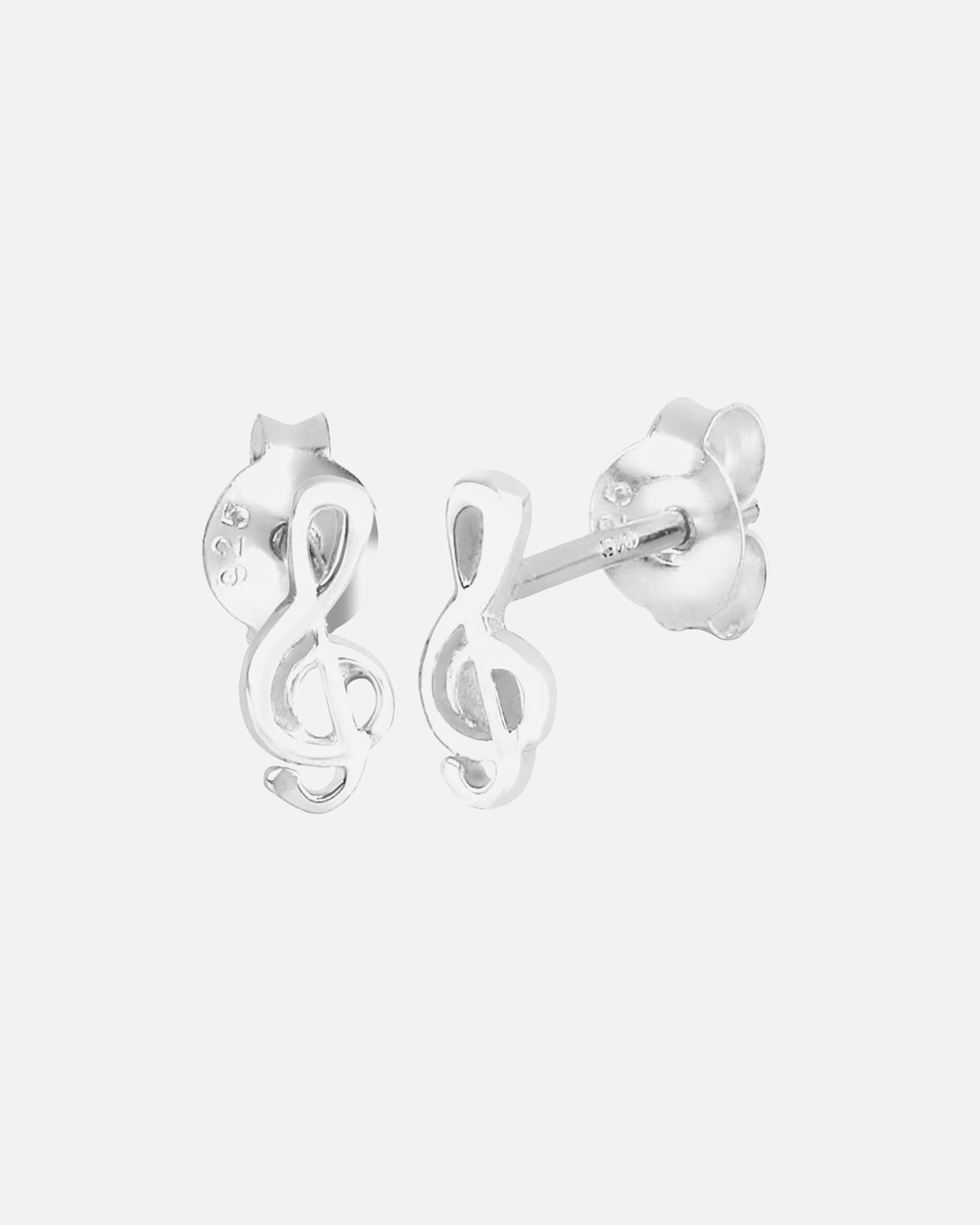 Ohrringe für Weiblich Elli Notenschlüssel Filigran Musik Verspielt 925 Silber 1 Stück