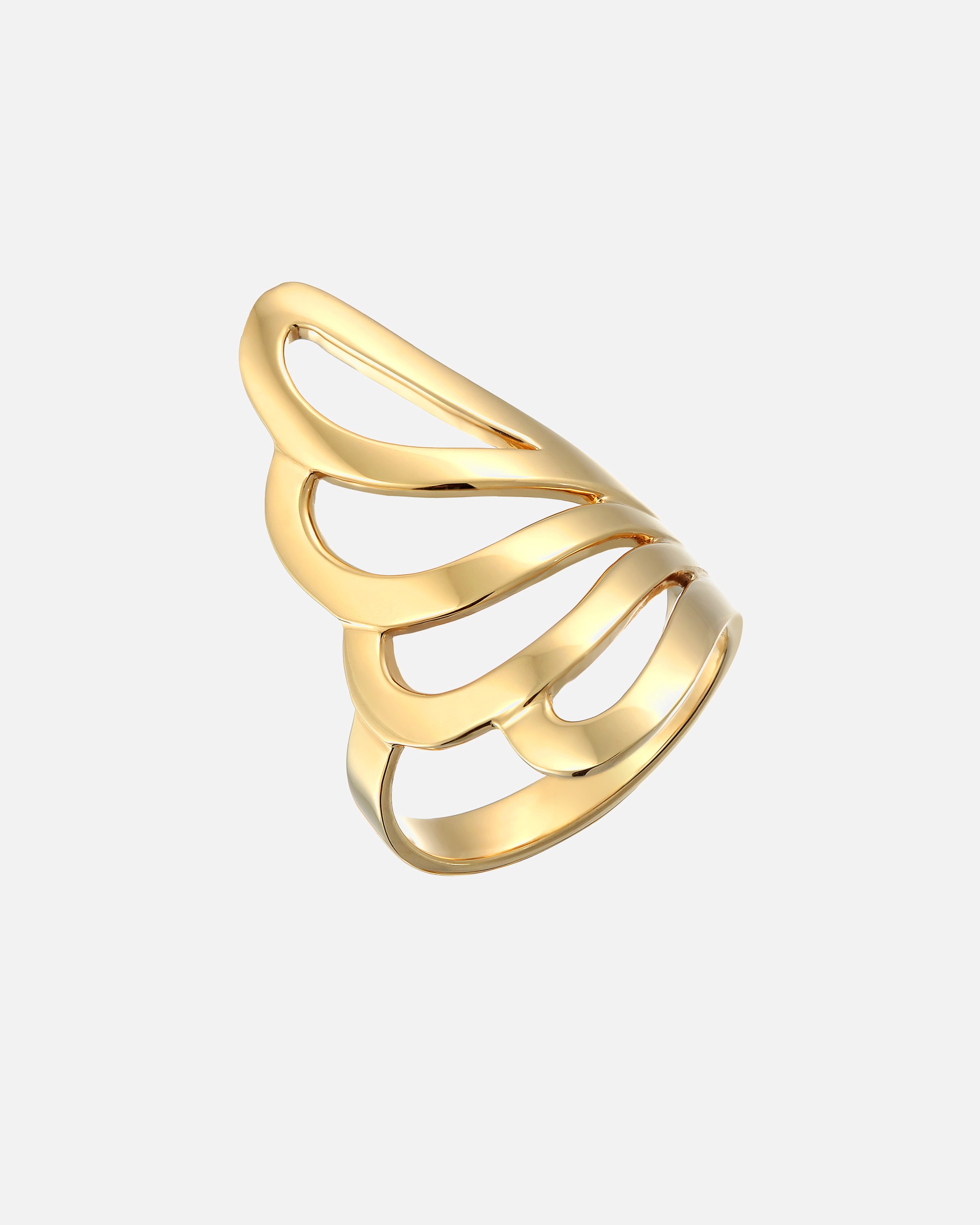 Ring für Weiblich Nenalina Basic Welle Geo Modern Schlicht 925 Silber 60