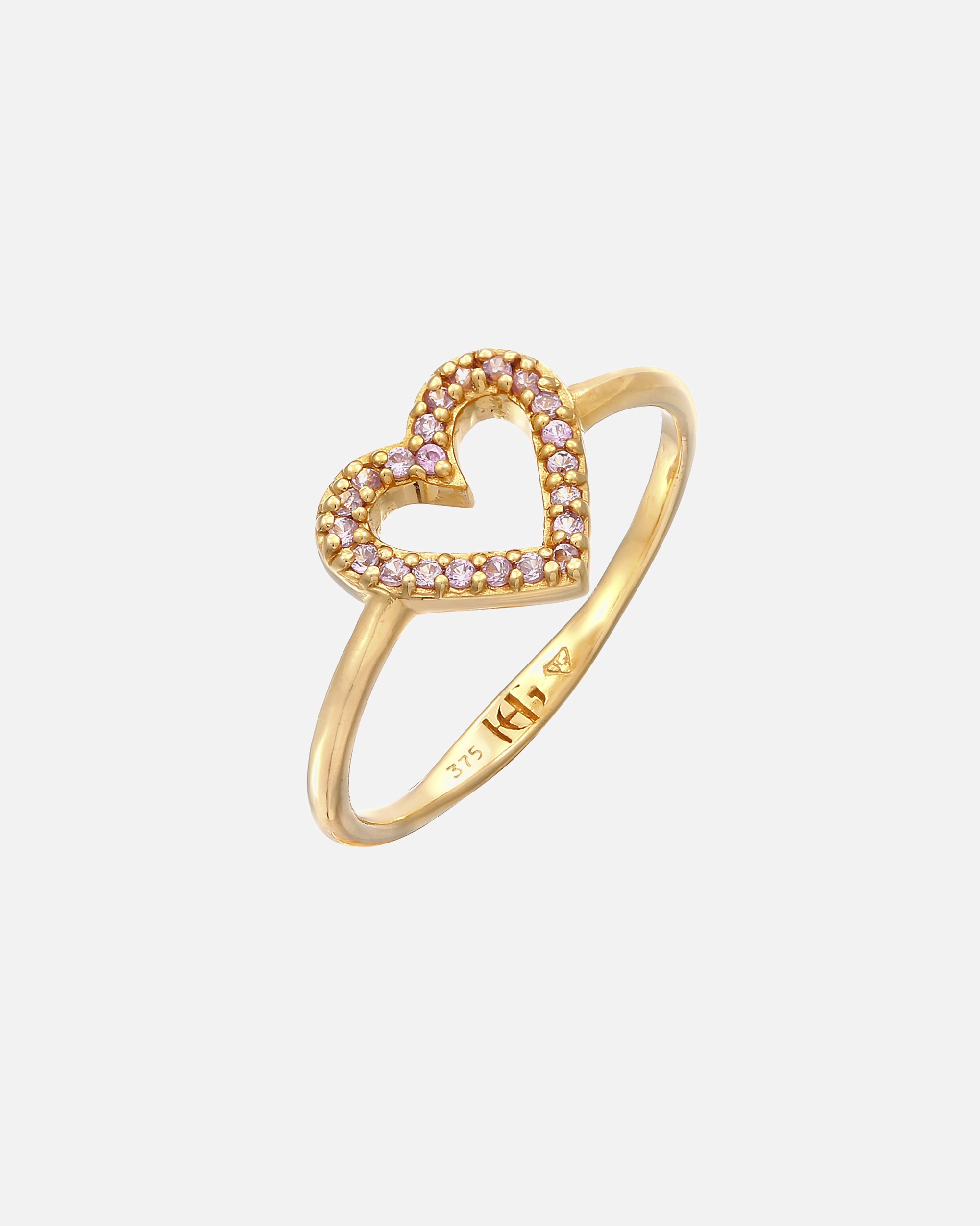 Ring für Weiblich Haze & Glory Default Brand Line Herz - I heart you 375 Gelbgold 58