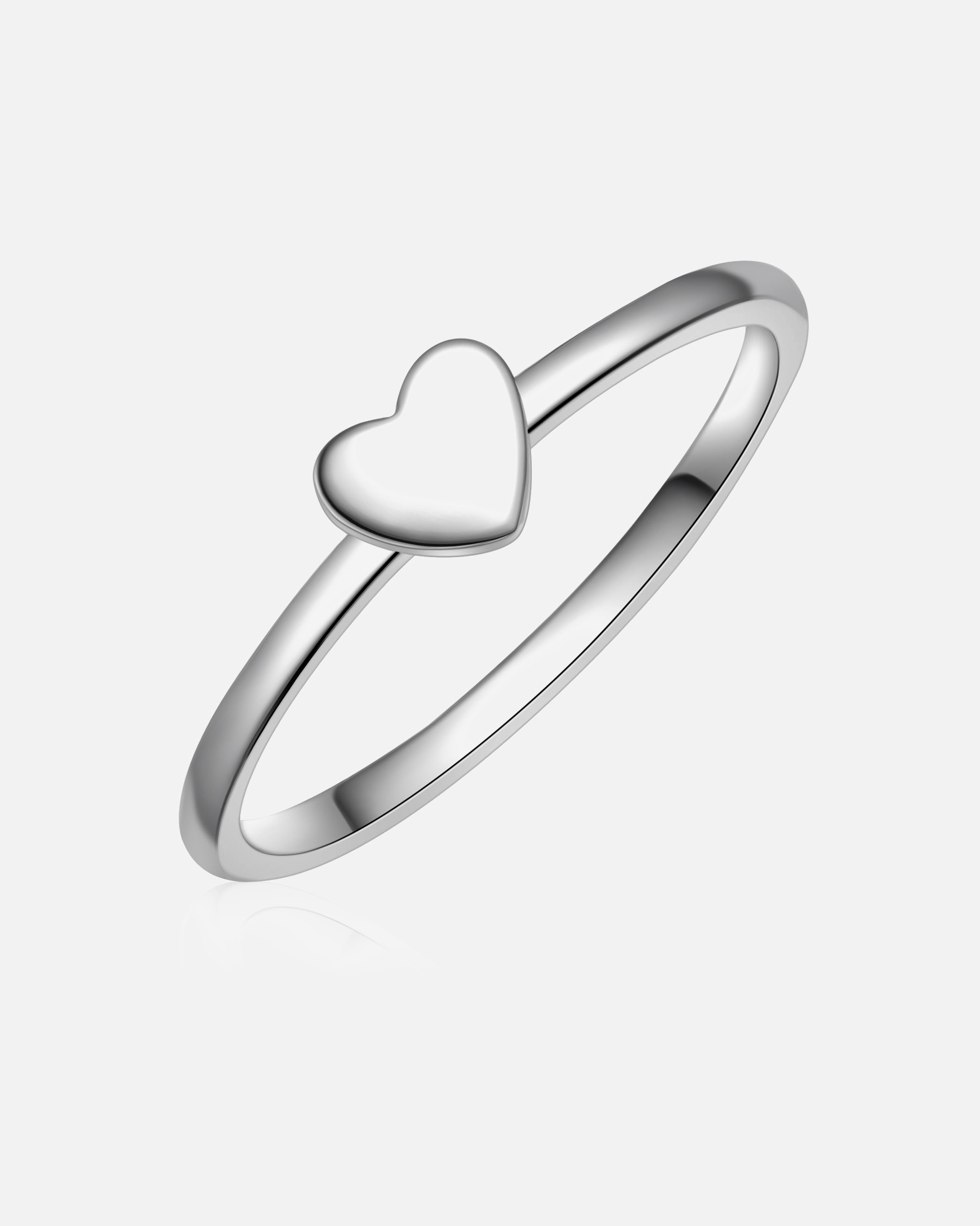 Ring für Weiblich Trilani Ring Herz aus Sterling Silber in silber 52