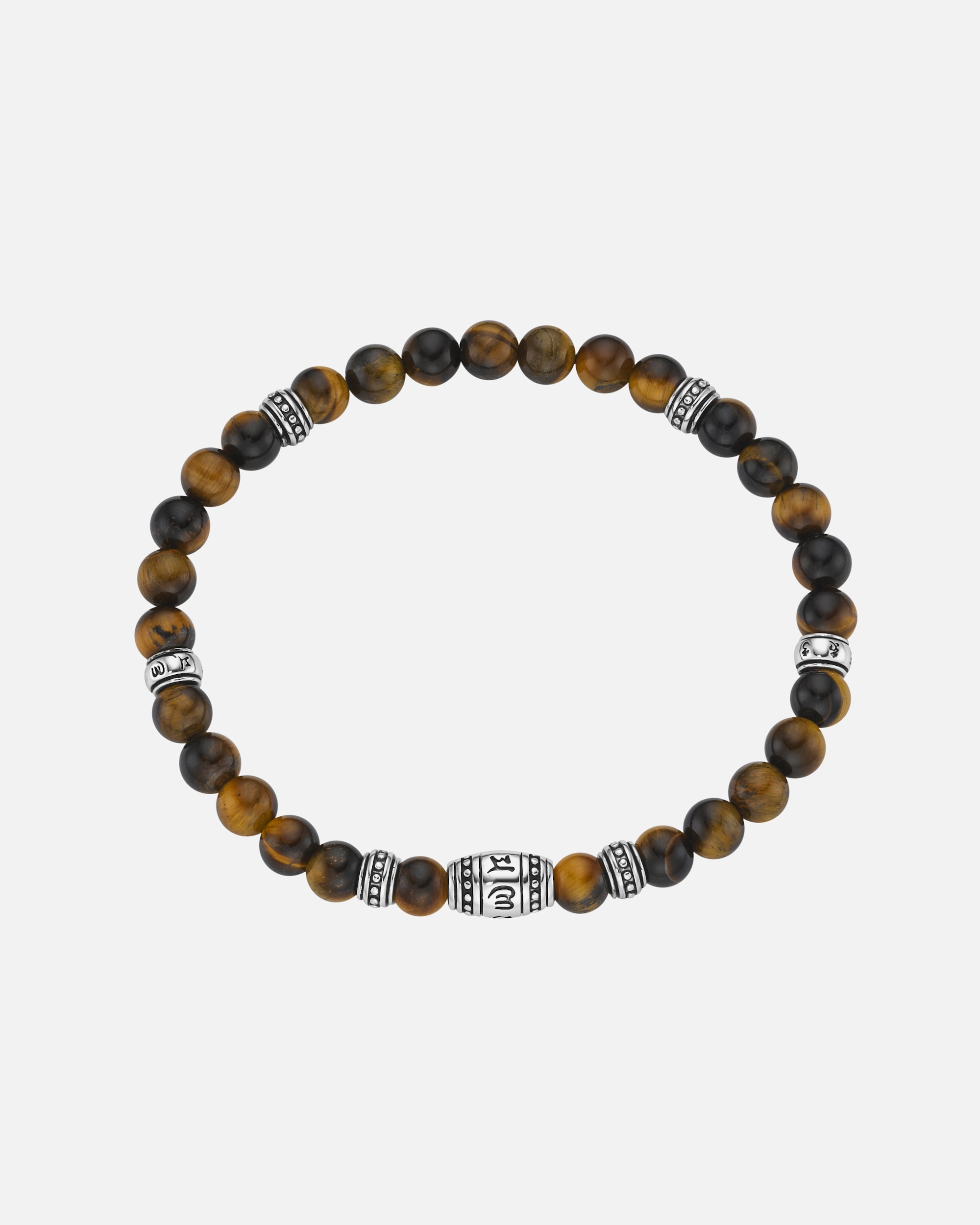 Armband für Männlich Giorgio Martello Milano Armband schwarzer Achat, Tigerauge oder synth. Türkis, Silber 925 Braun