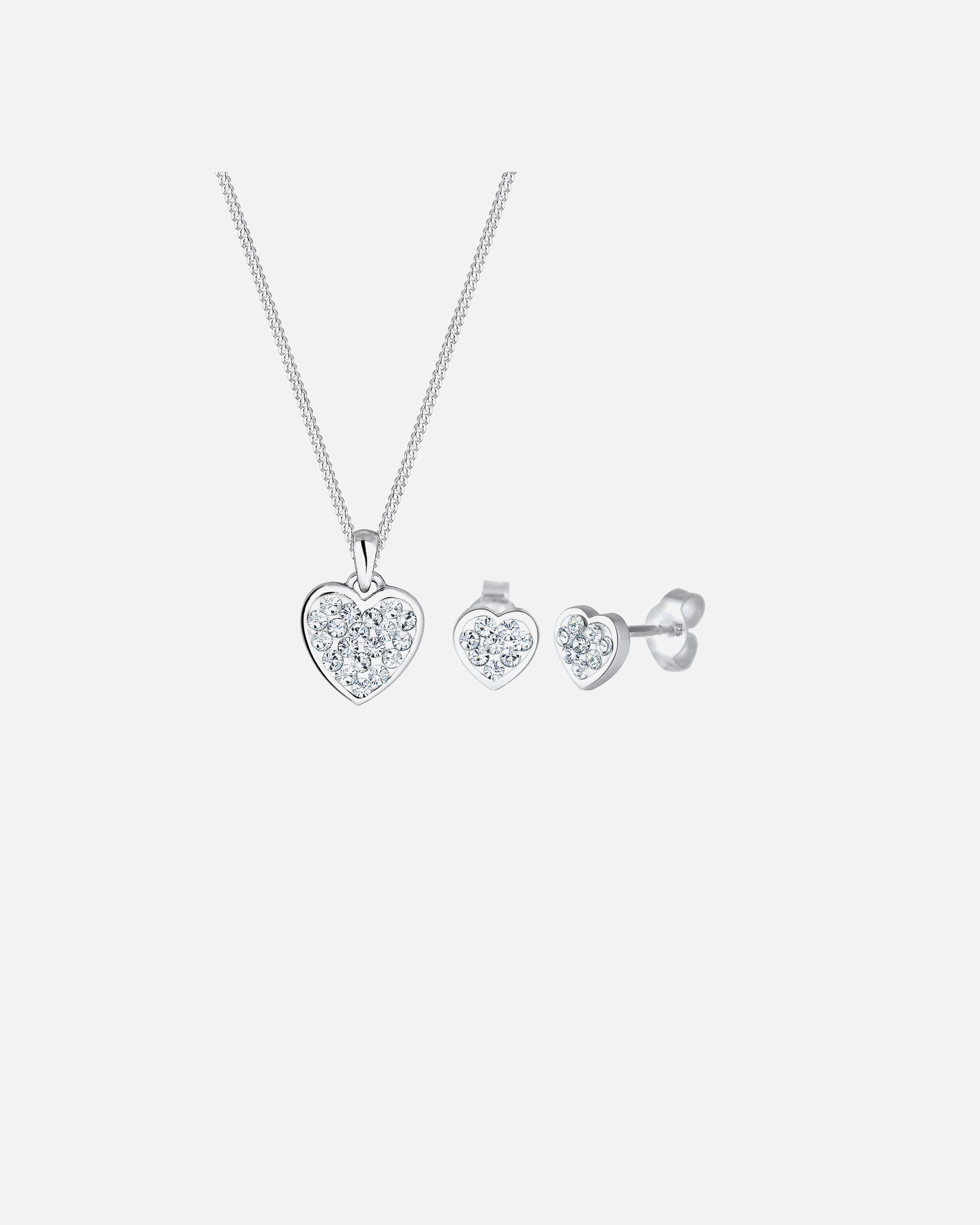 Schmuckset für Weiblich Elli Herz Amour 925 Silber, mit Kristallen von Swarovski® 1 Stück