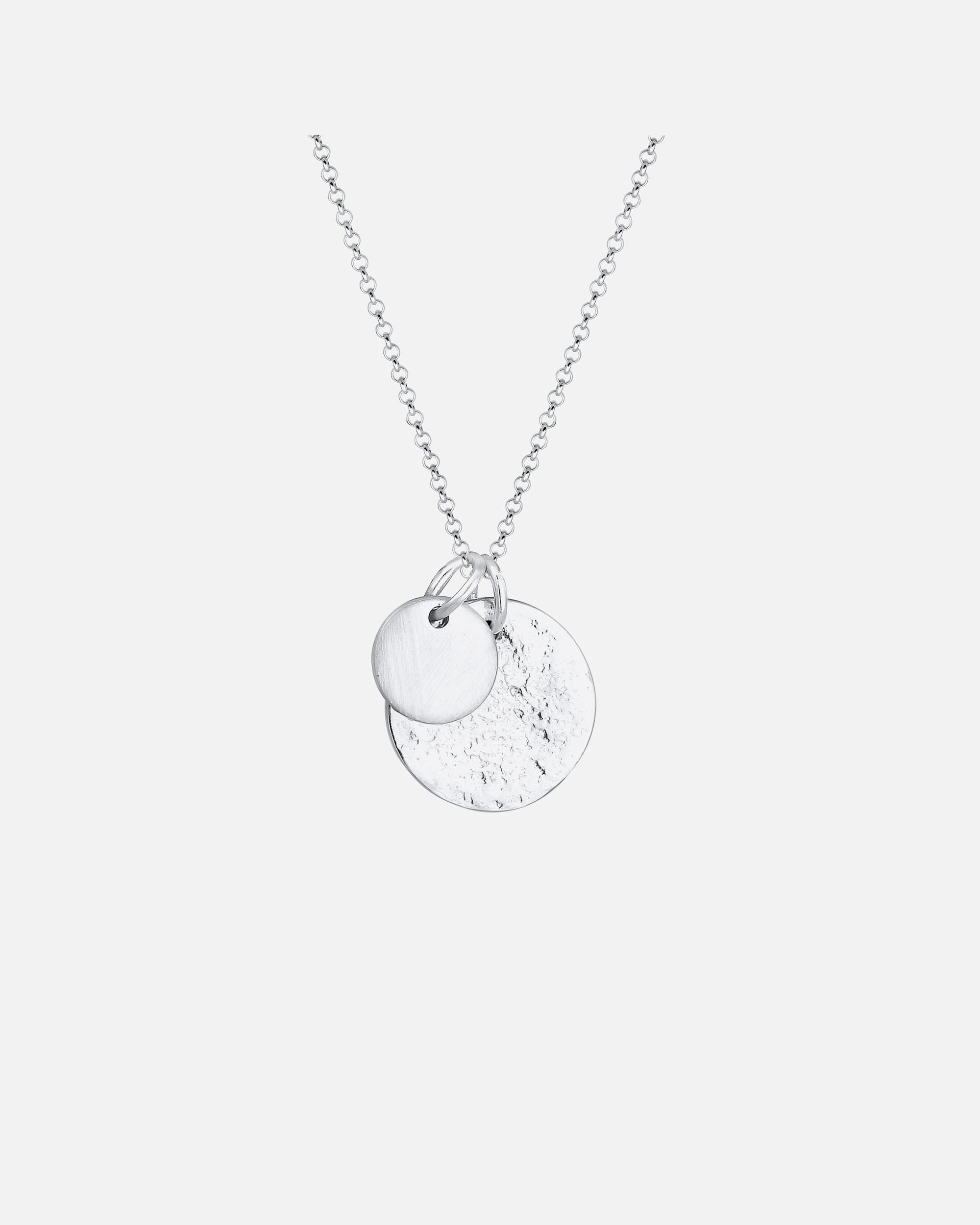 Halskette für Weiblich Elli Plättchen Münzen Geo-Organic Look 925 Silber 1 Stück