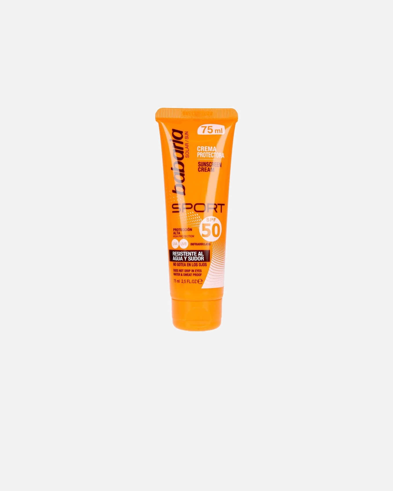 Sonnencreme Gesicht für Unisex Babaria SOLAR SPORT wasserfeste Sonnencreme für das Gesicht LSF50 75 ml