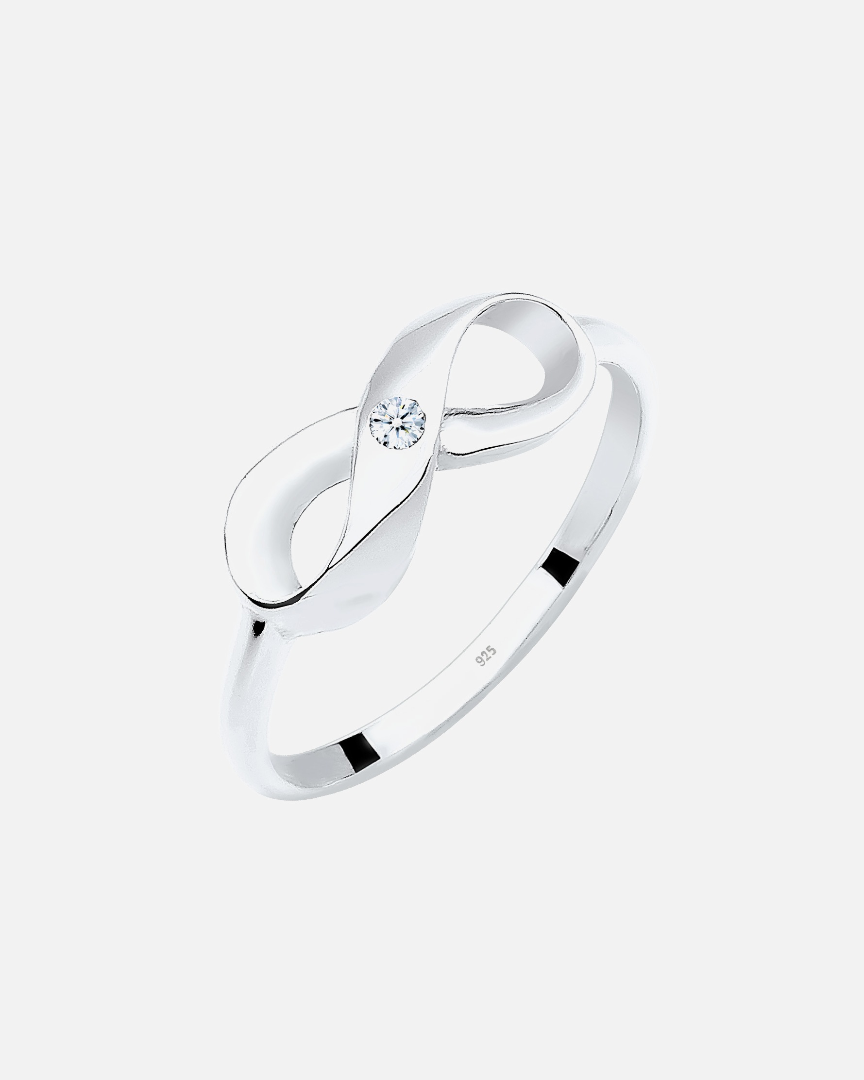 Ring für Weiblich Elli DIAMONDS Infinity Unendlich Diamant 0.03 ct. 925 Silber 58
