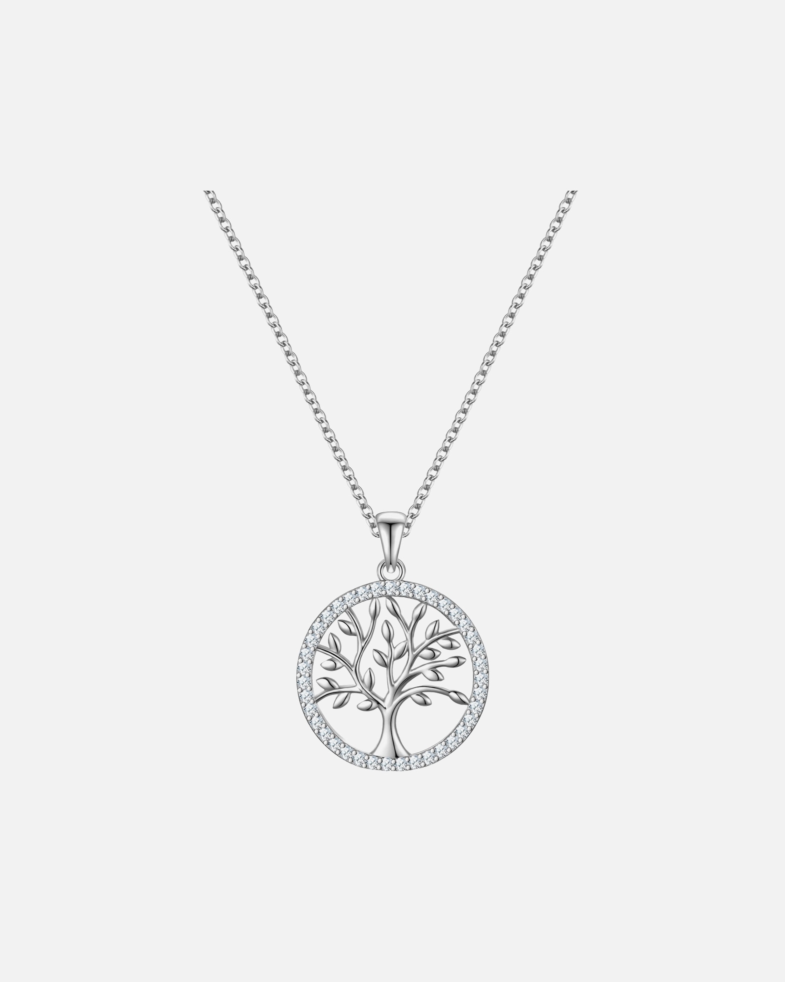 Halskette für Weiblich Rafaela Donata Halskette Lebensbaum aus Sterling Silber in Silber mit Zirkonia 1 Stück