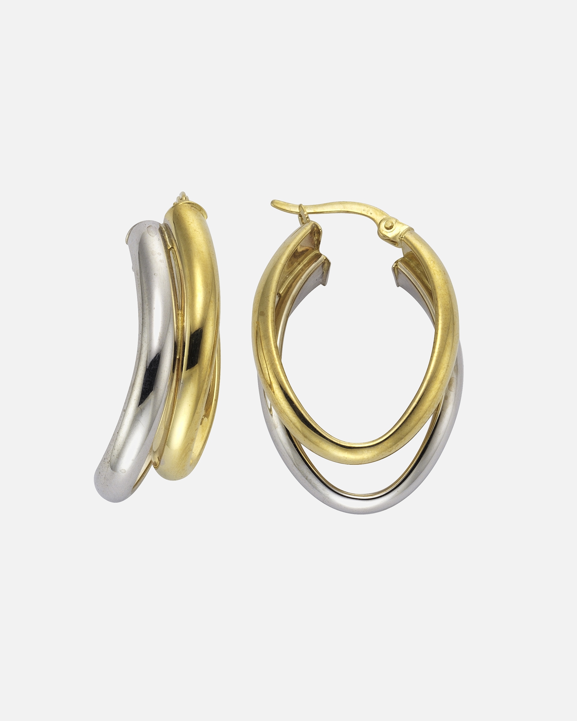 Creolen für Weiblich Celesta Ohrring 333/- Gold ohne gold/weiß