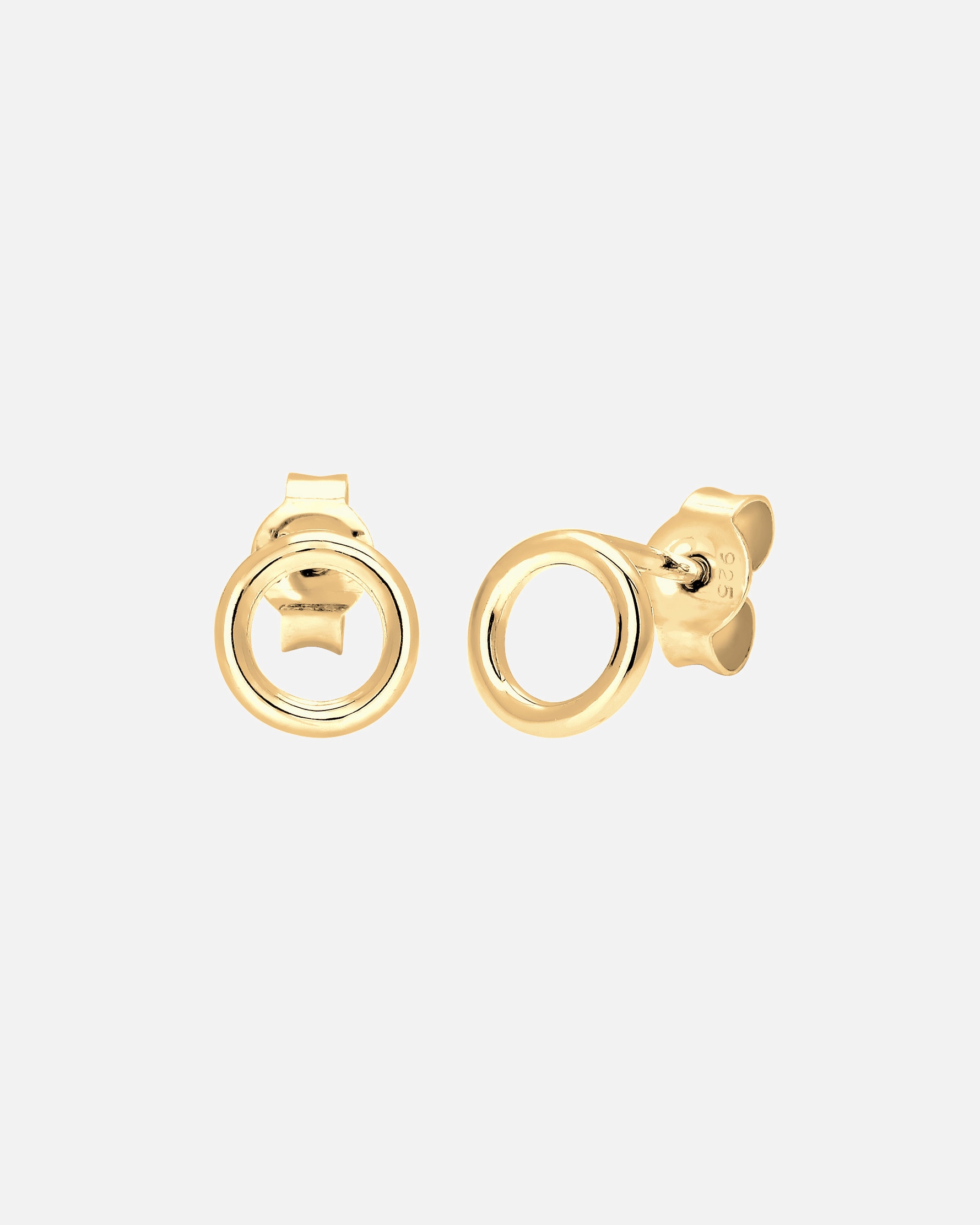 Ohrringe für Weiblich Elli Basic Kreis Rund Geo Minimal 925 Sterling Silber 1 Stück