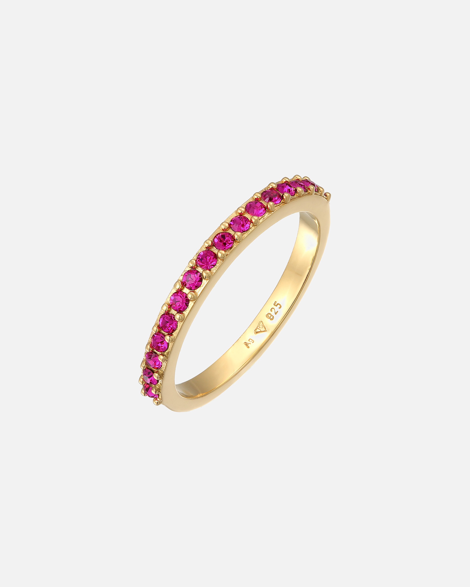 Ring für Weiblich Elli Bandring Memoire Weiß 925 Silber, mit Kristallen von Swarovski® 54