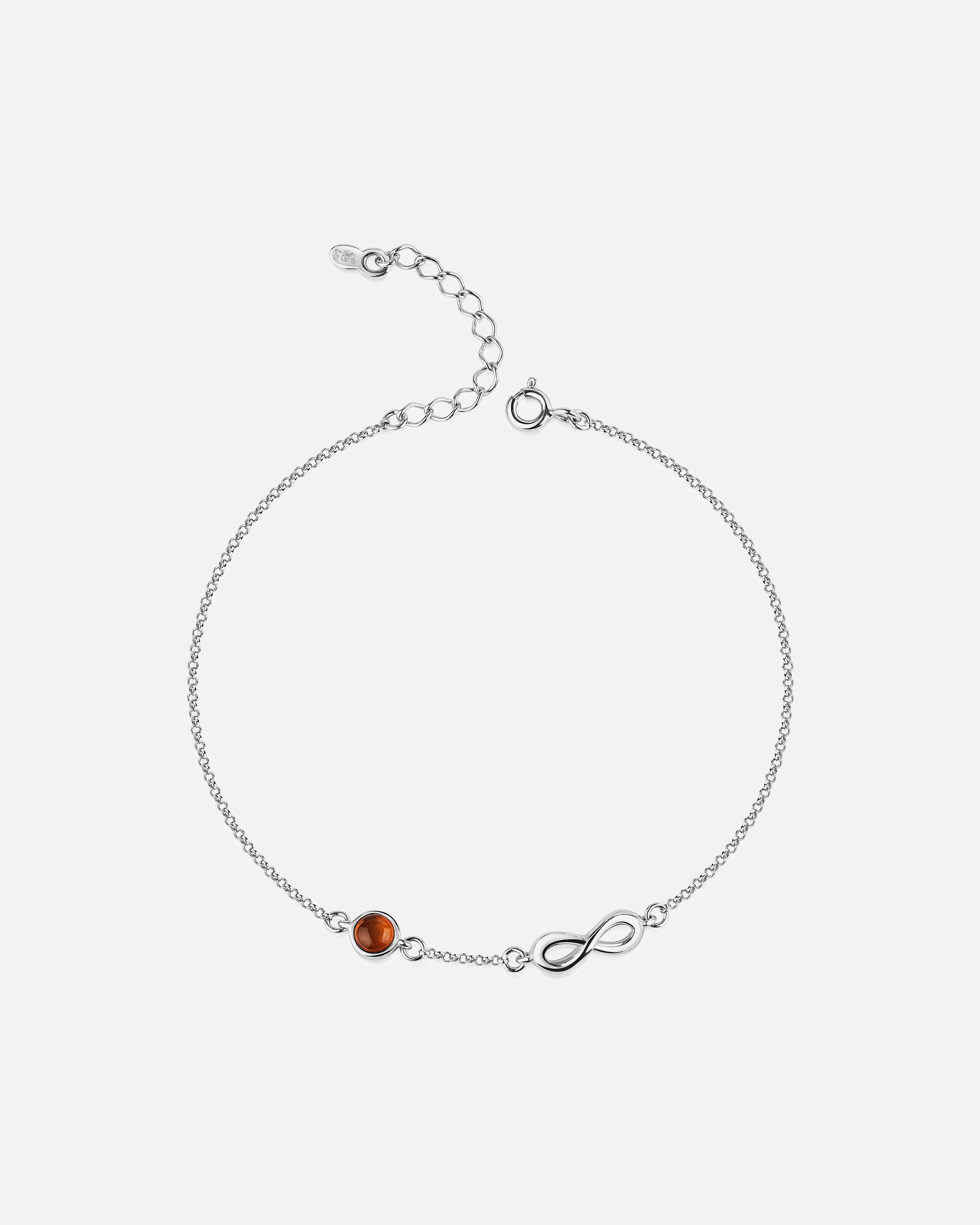 Armband für Weiblich Zeeme Armband 925/- Sterling Silber Bernstein weiß