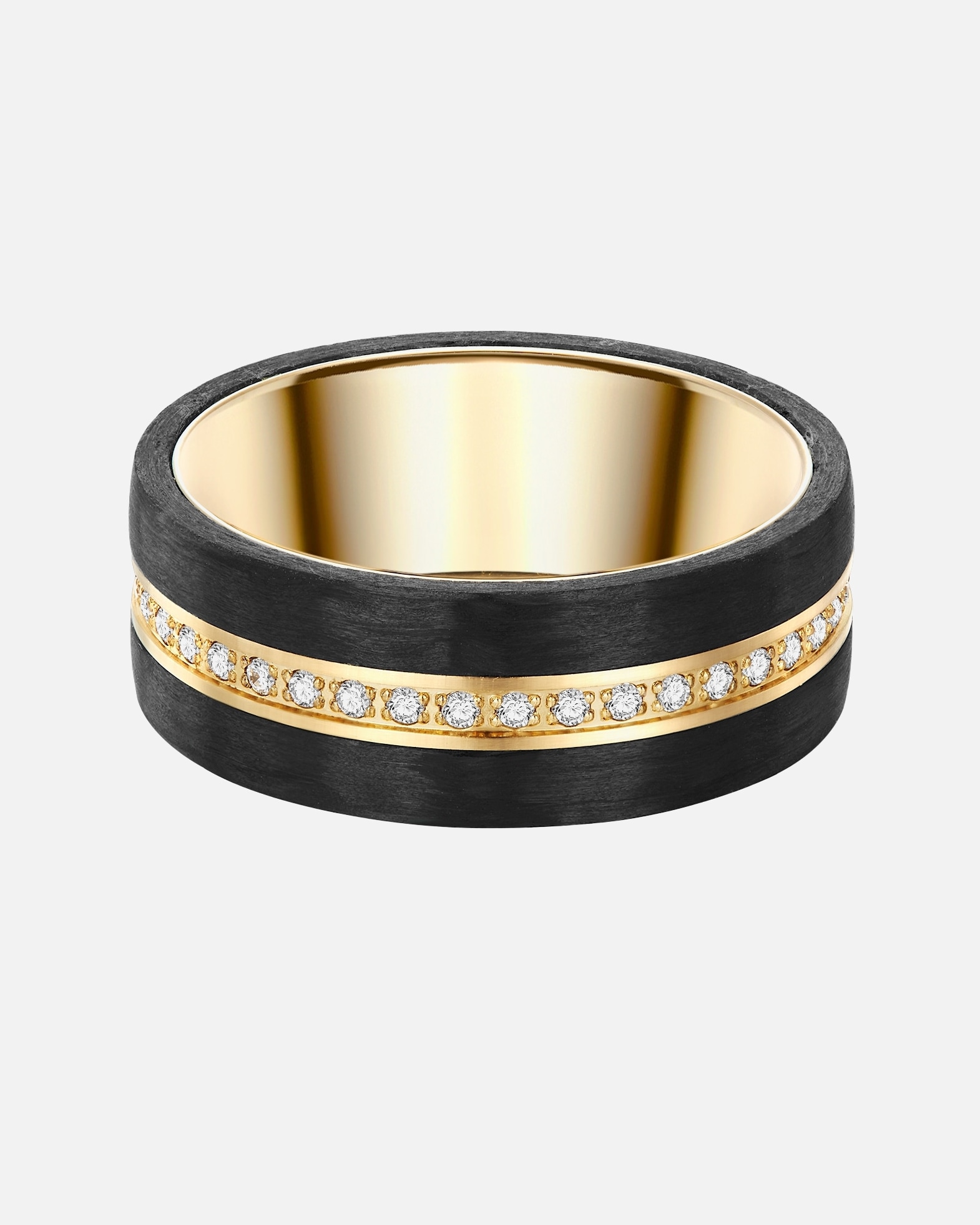 Ring für Weiblich Trilani Ring aus Edelstahl in gelbgold mit Zirkonia 47