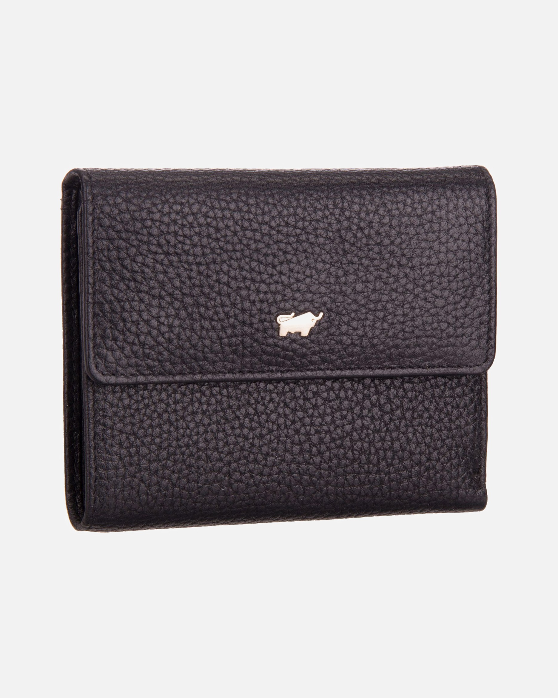 Portemonnaie für Weiblich Braun Büffel Geldbörse Asti Schwarz