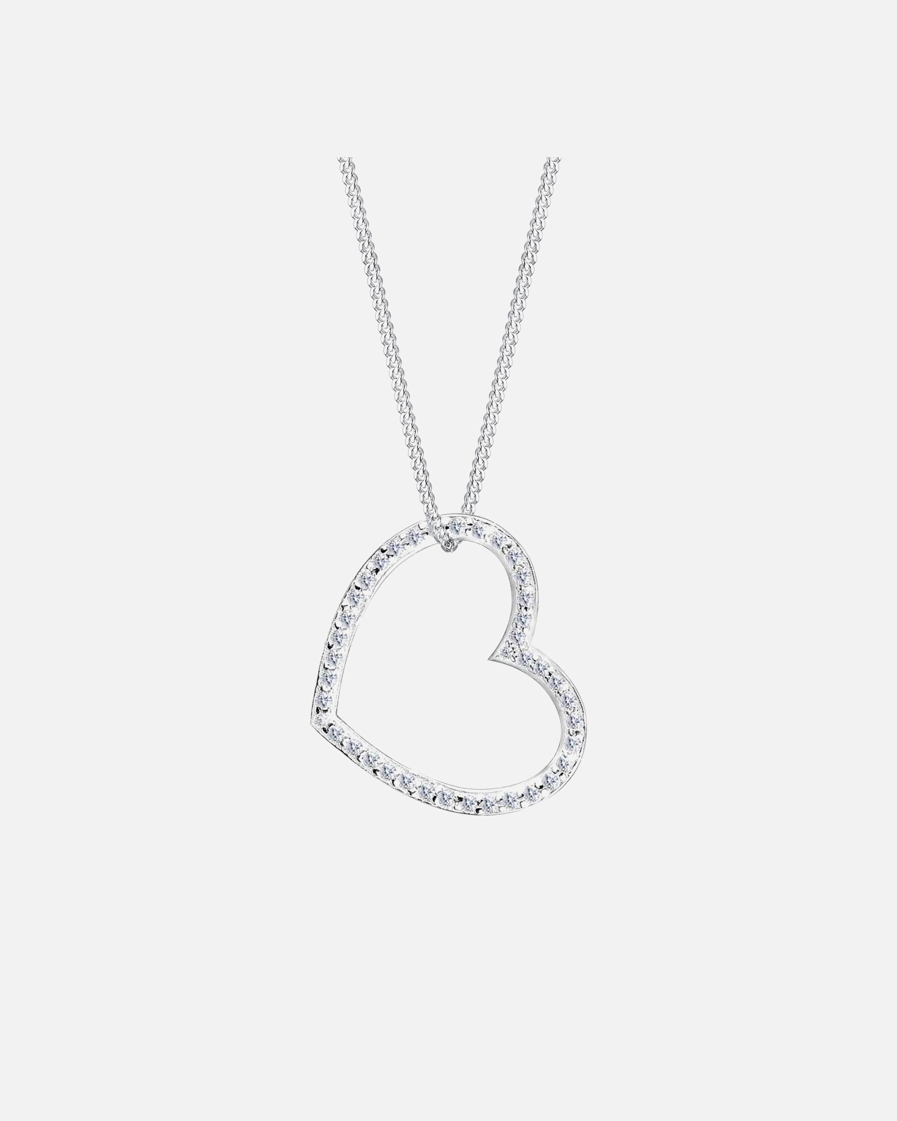 Halskette für Weiblich Elli Herz-Form Zirkonia 925 Sterling Silber 1 Stück