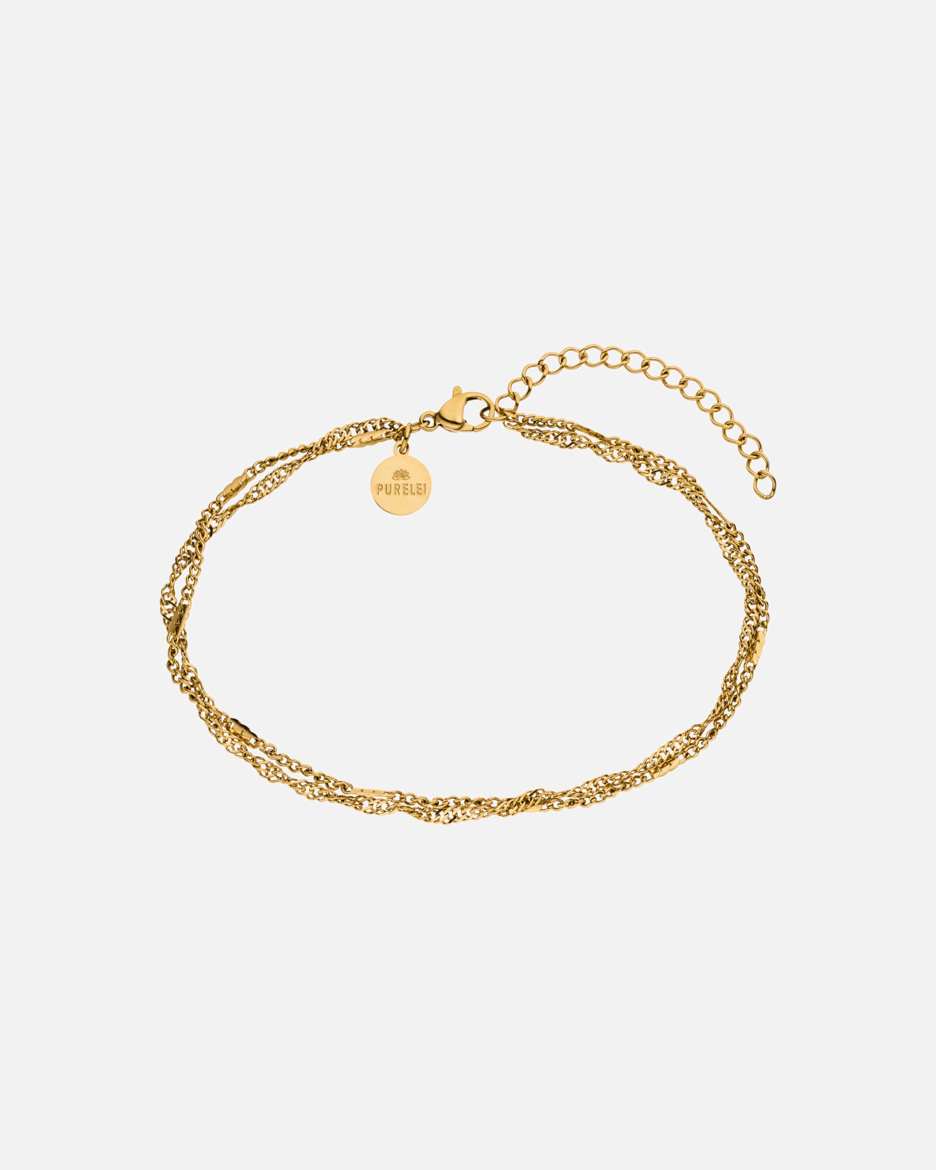 Fußschmuck für Unisex Purelei Authentic Fußkettchen 100% Edelstahl 21–26 cm